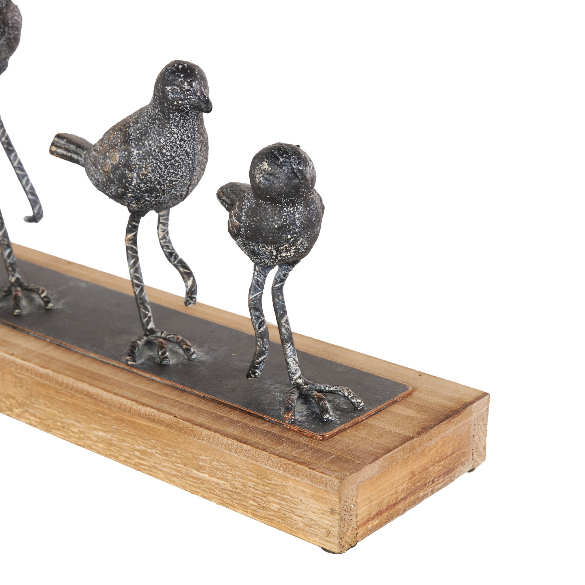 Bird Gray Metal Decorative Sculpture
