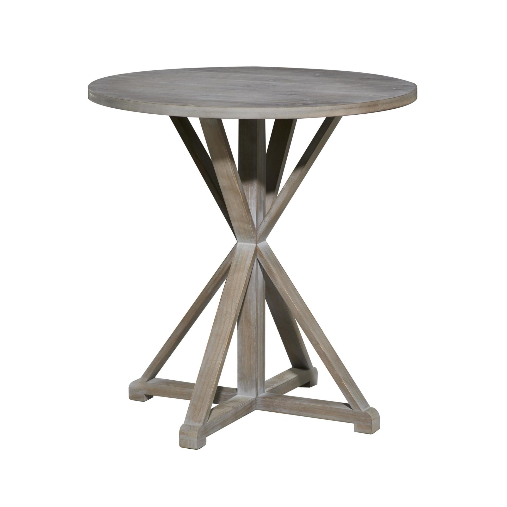 Wood Side End Accent Table with X Shaped Legs