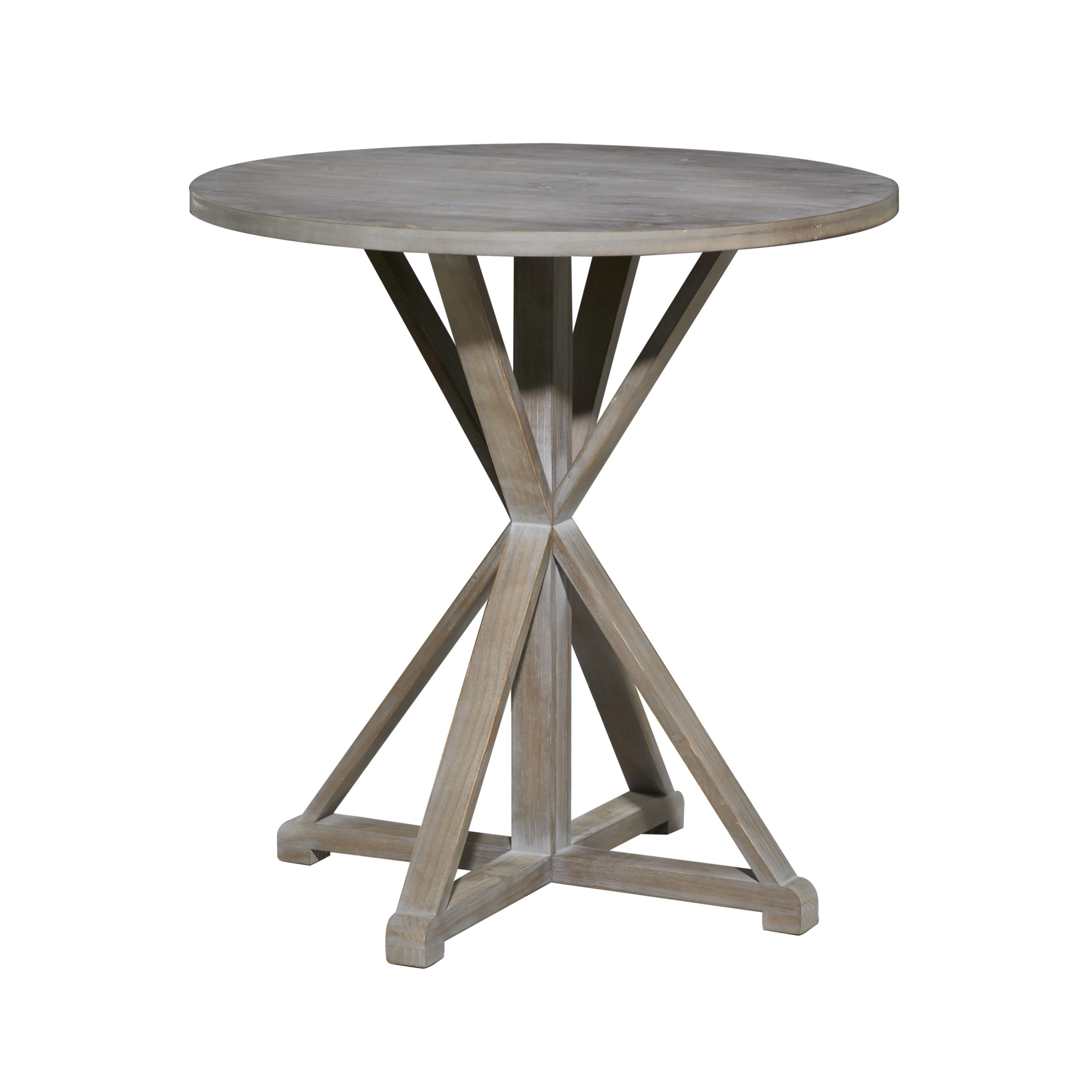 Wood Side End Accent Table with X Shaped Legs