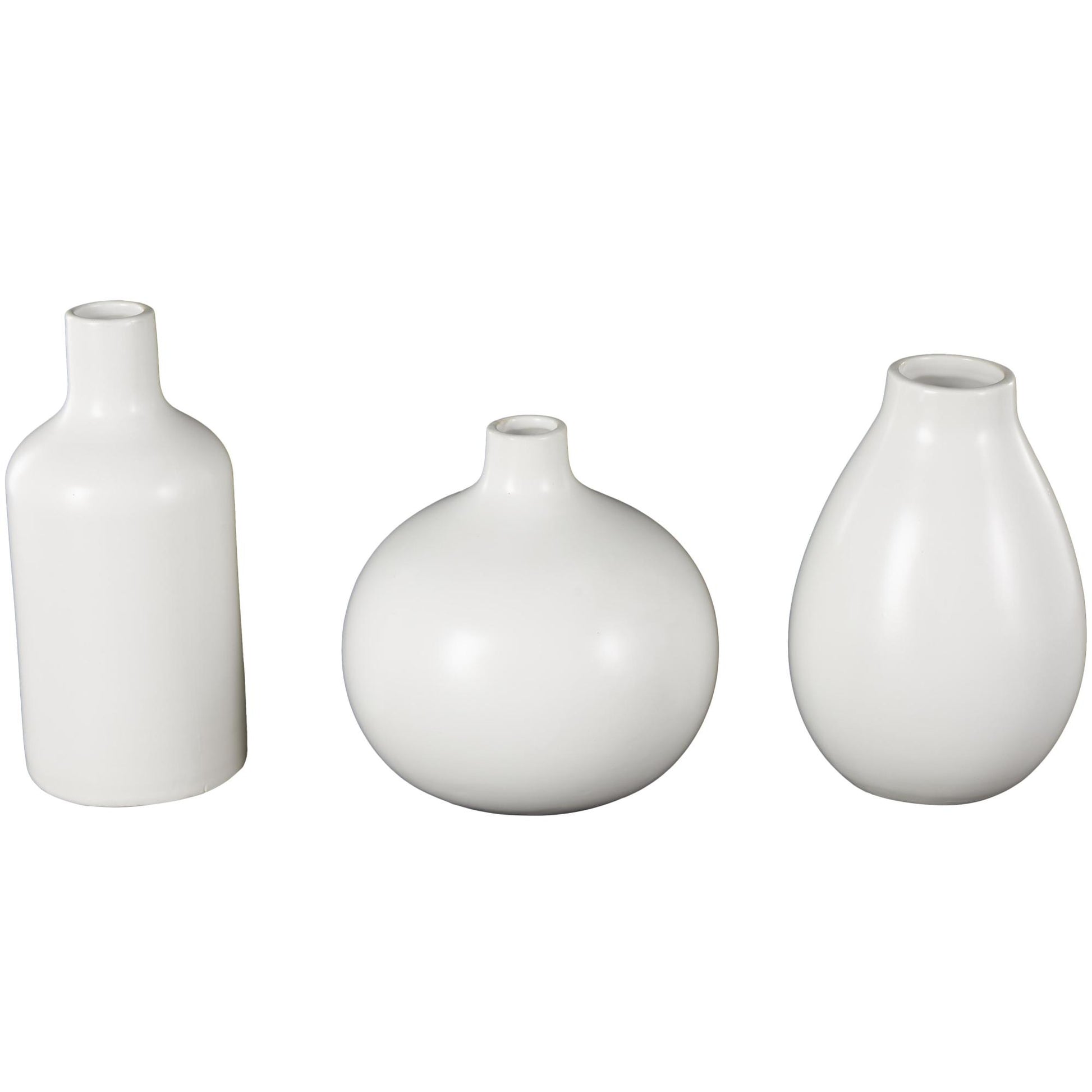 Set of 3 Ceramic Decorative Vase with Varying Shapes