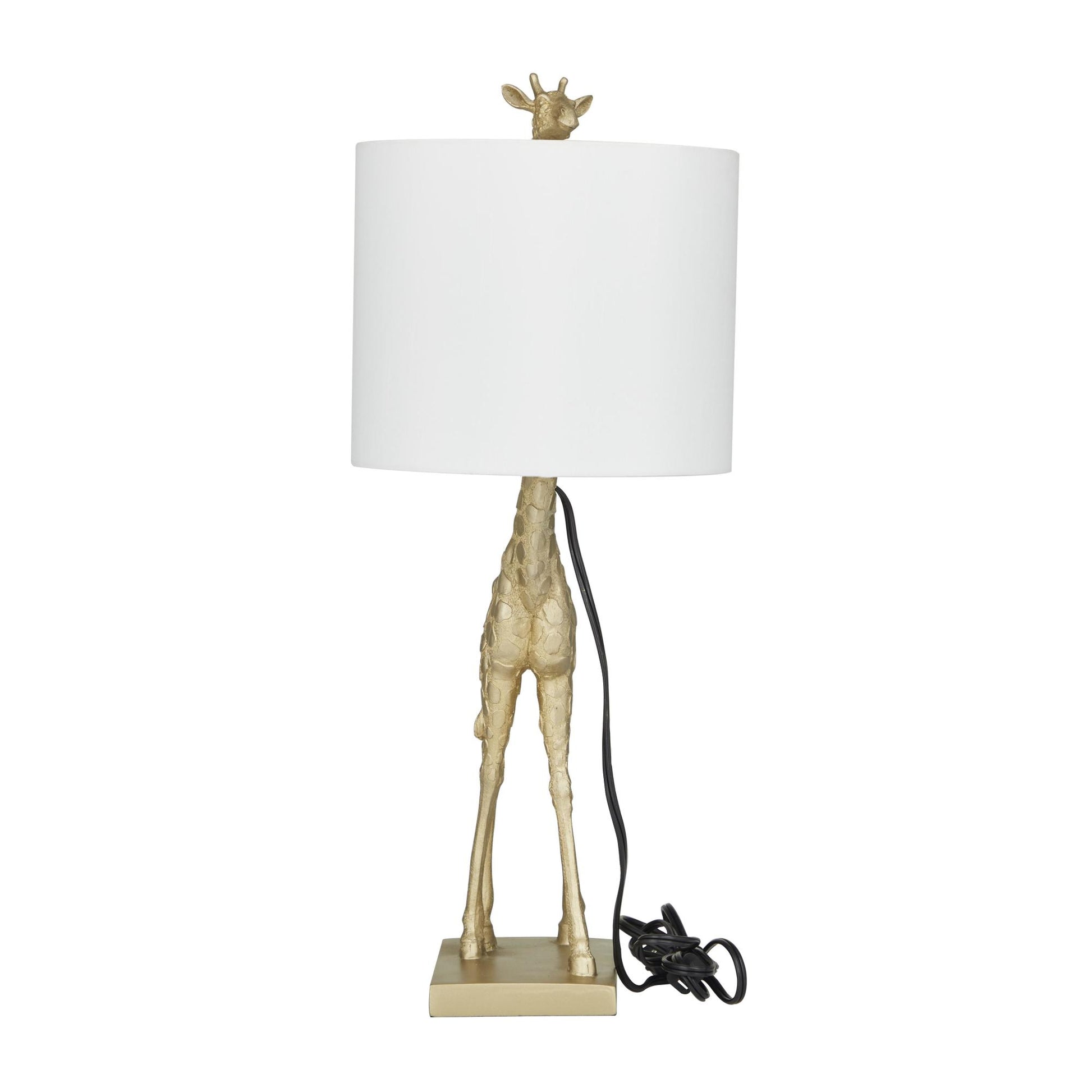 Giraffe Gold Polyresin Room Table Lamp