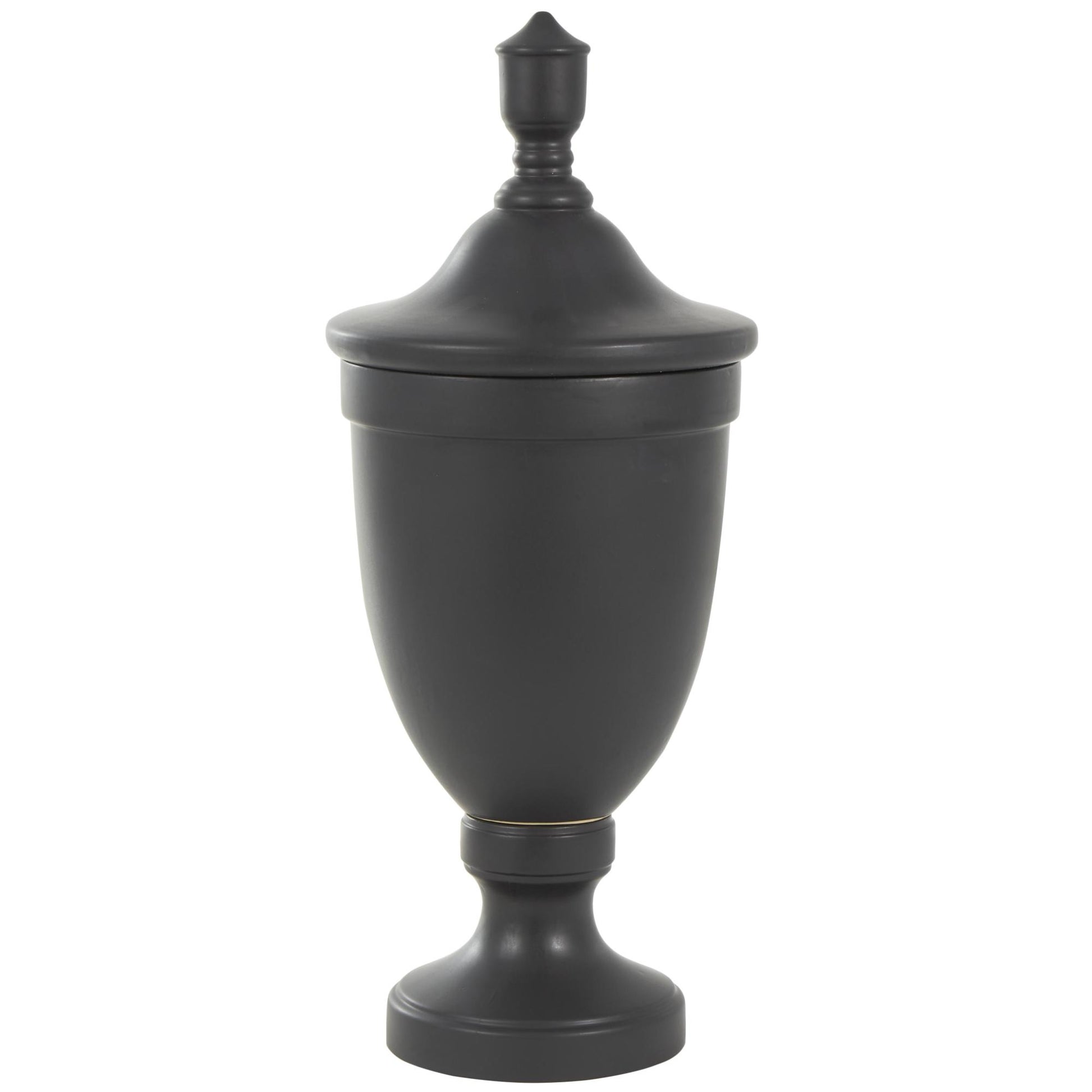Ceramic Fluted Urn Shaped Living Room Decorative Jars with Lid
