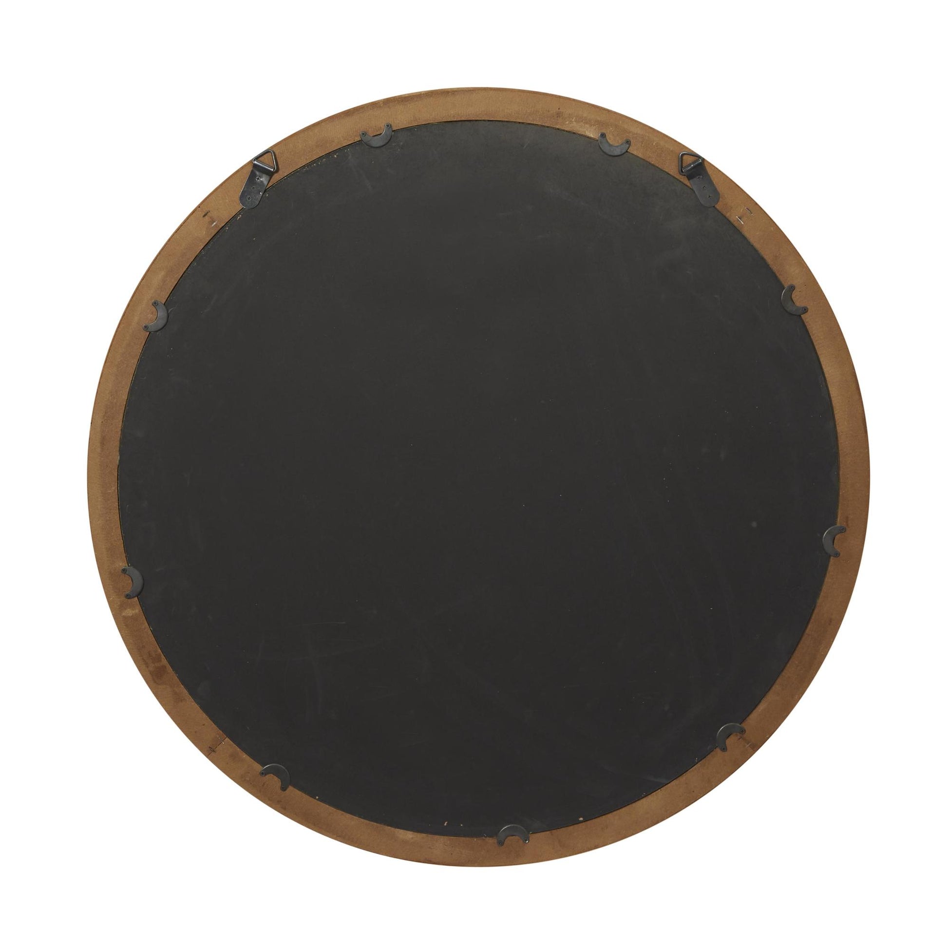 Brown Wood Room Wall Mirror with Natural Wood Grains
