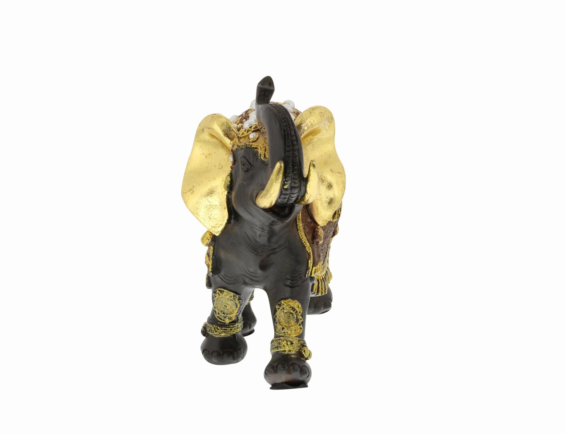 Elephant Brown Polystone Handmade Decorative Sculpture