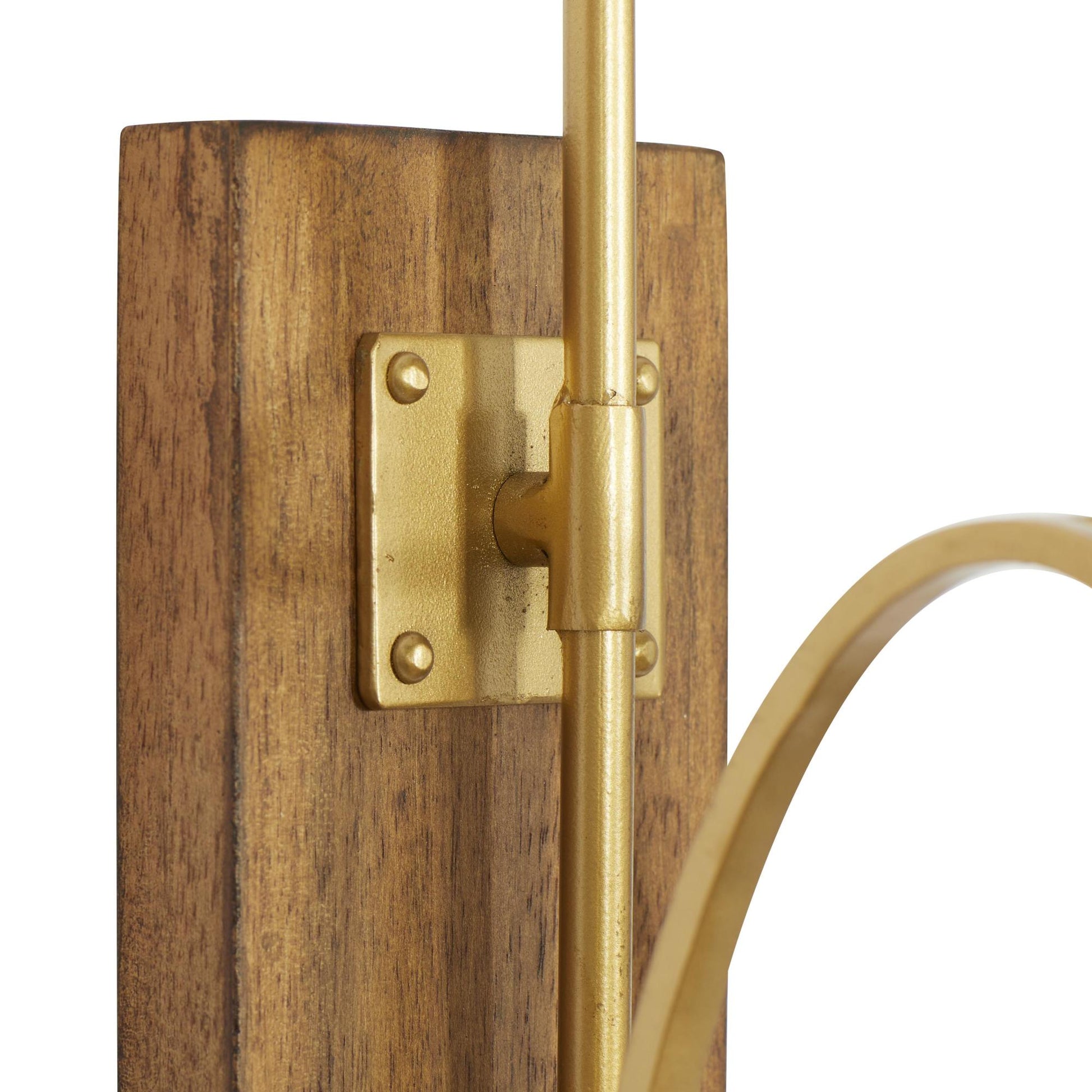 Gold Metal Single Candle Indoor Outdoor Wall Sconce