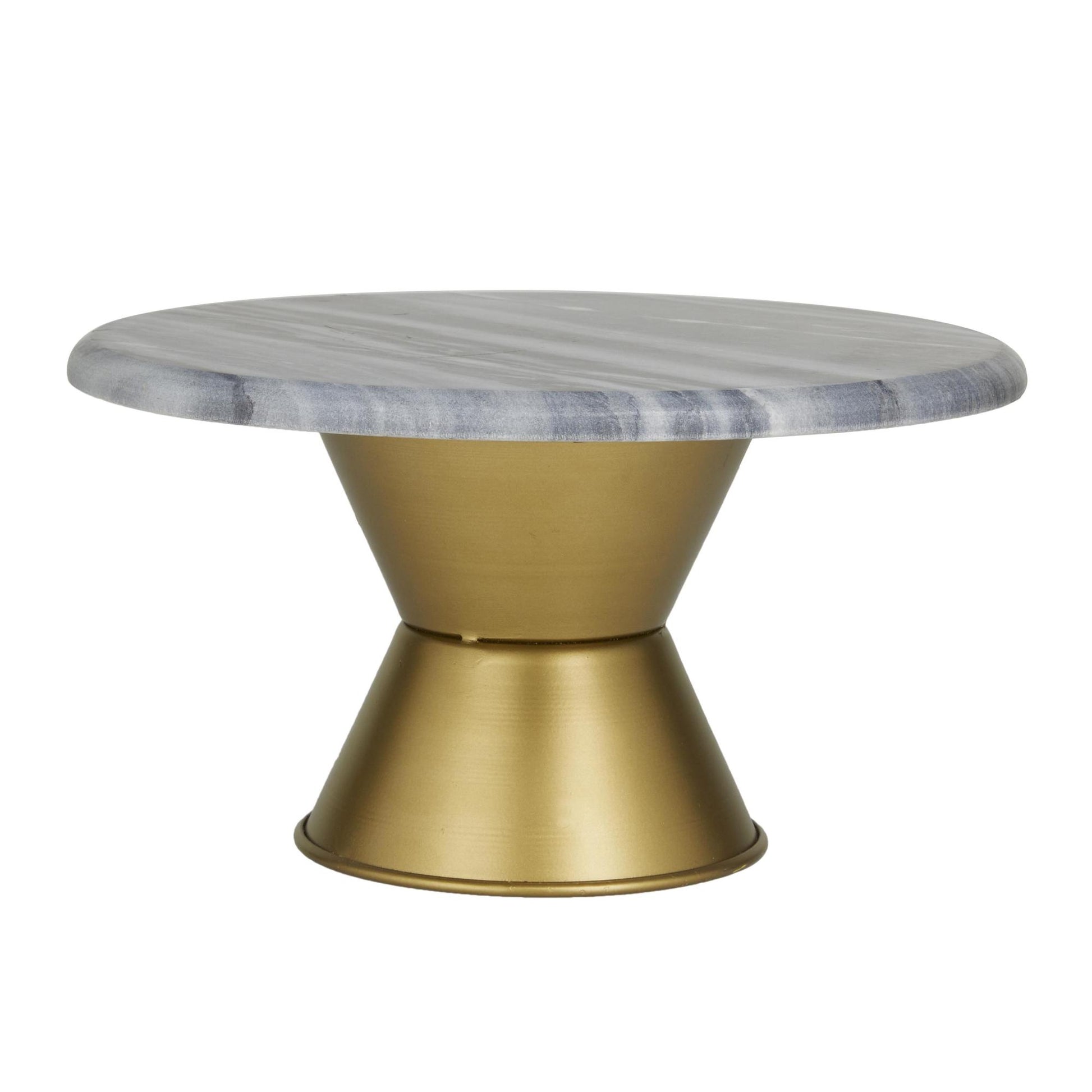Marble Decorative Cake Stand with Gold Base