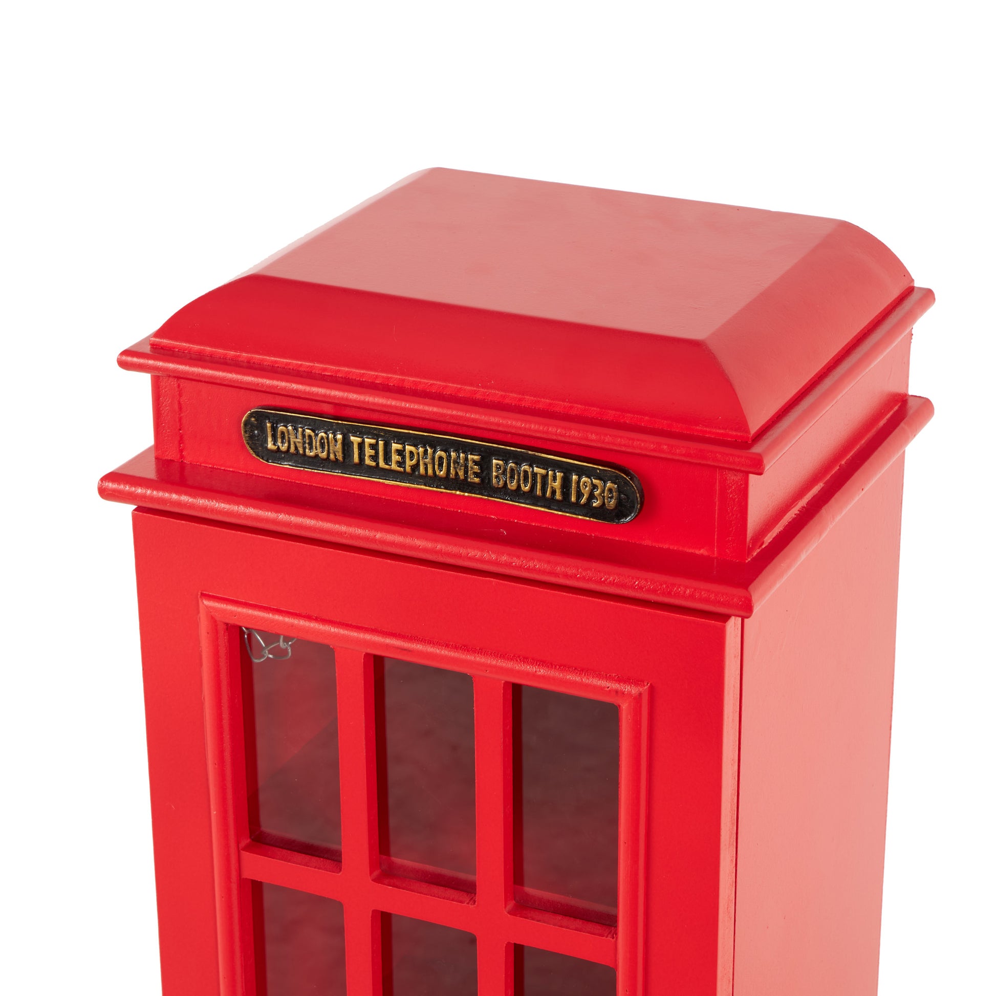 Telephone Red Wooden Vintage London Booth 3 Shelf Room Storage Unit