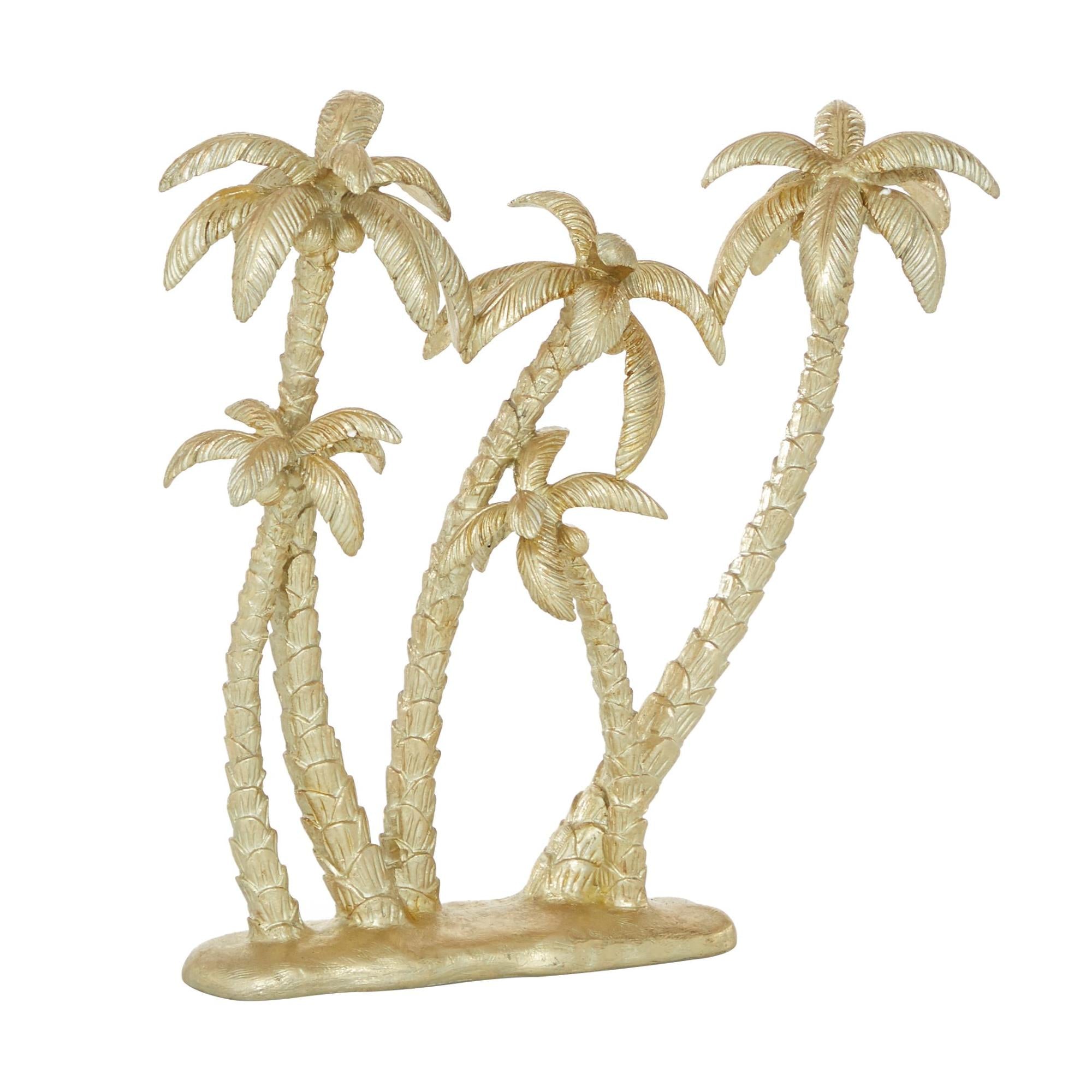 Palm Tree Gold Polyresin Decorative Sculpture