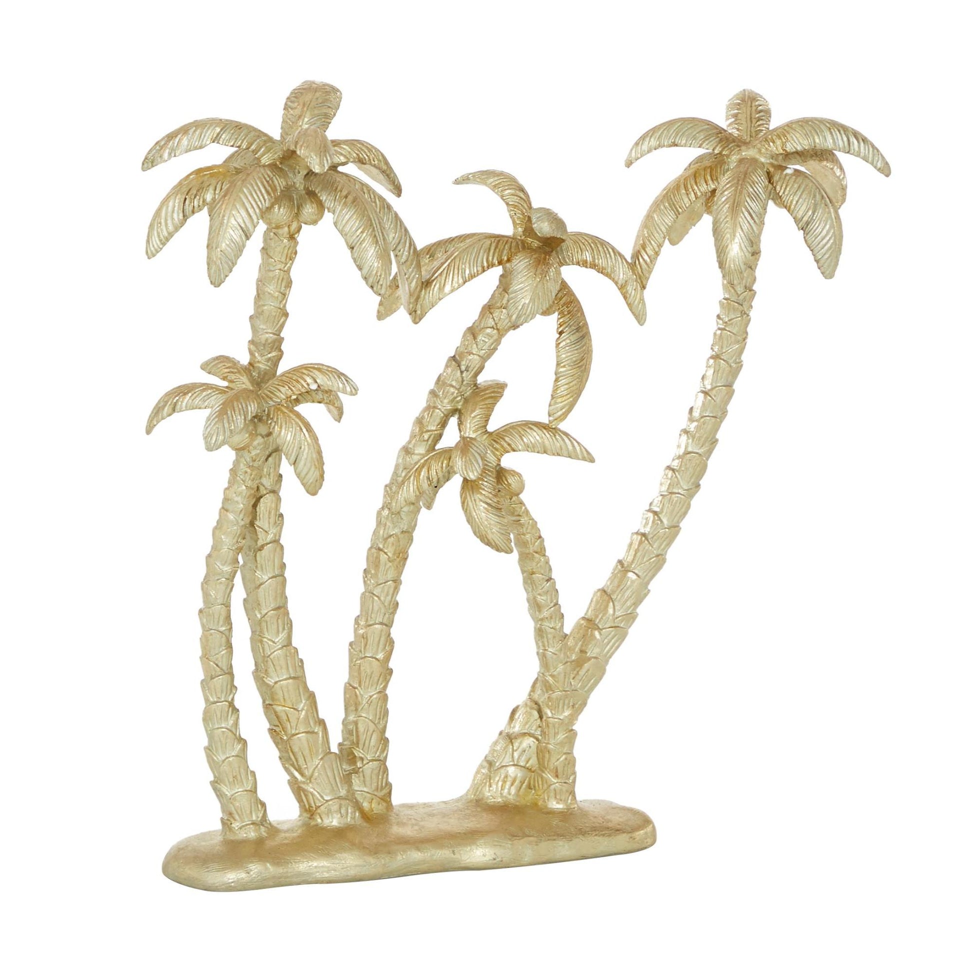 Palm Tree Gold Polyresin Decorative Sculpture
