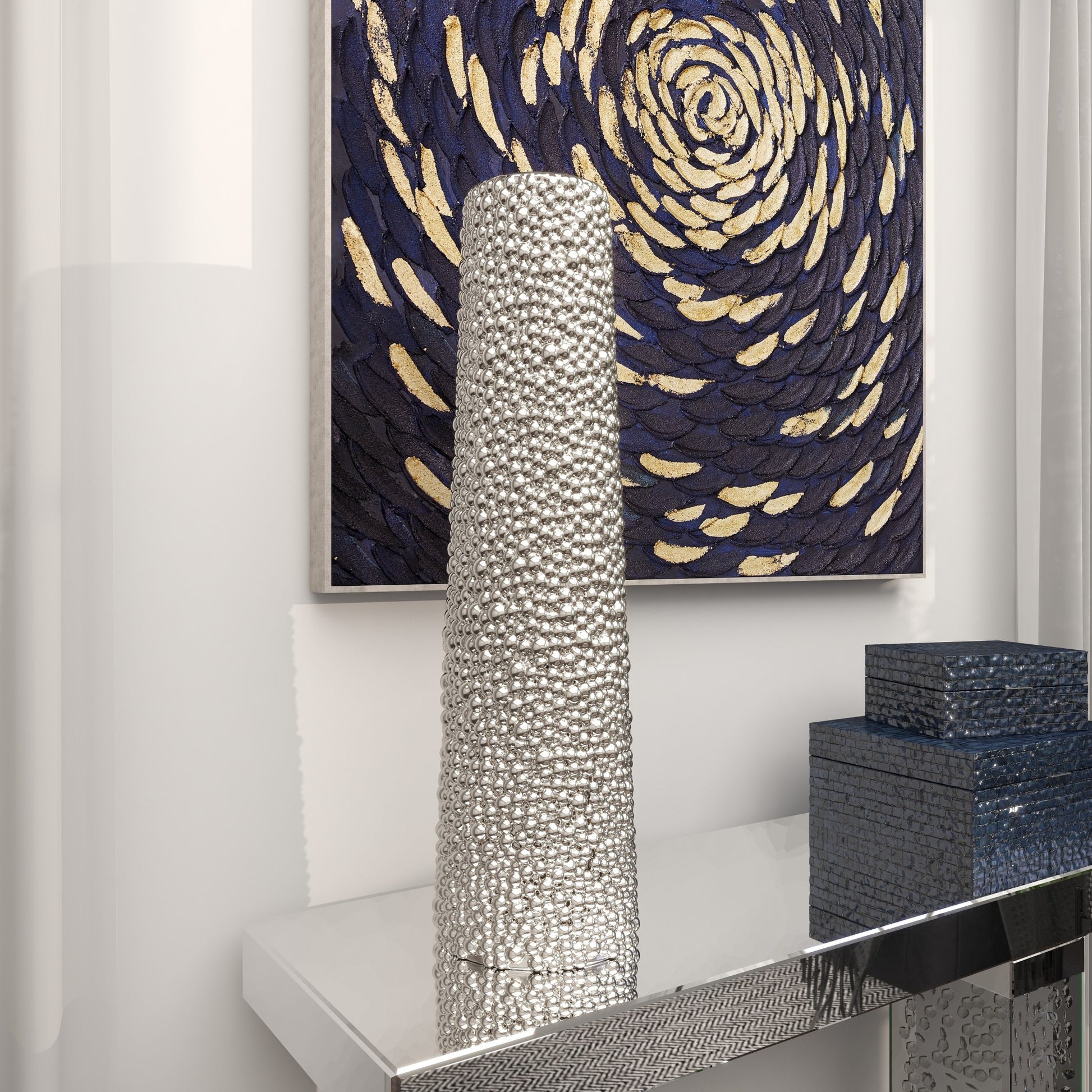 Ceramic Decorative Vase with Bubble Texture