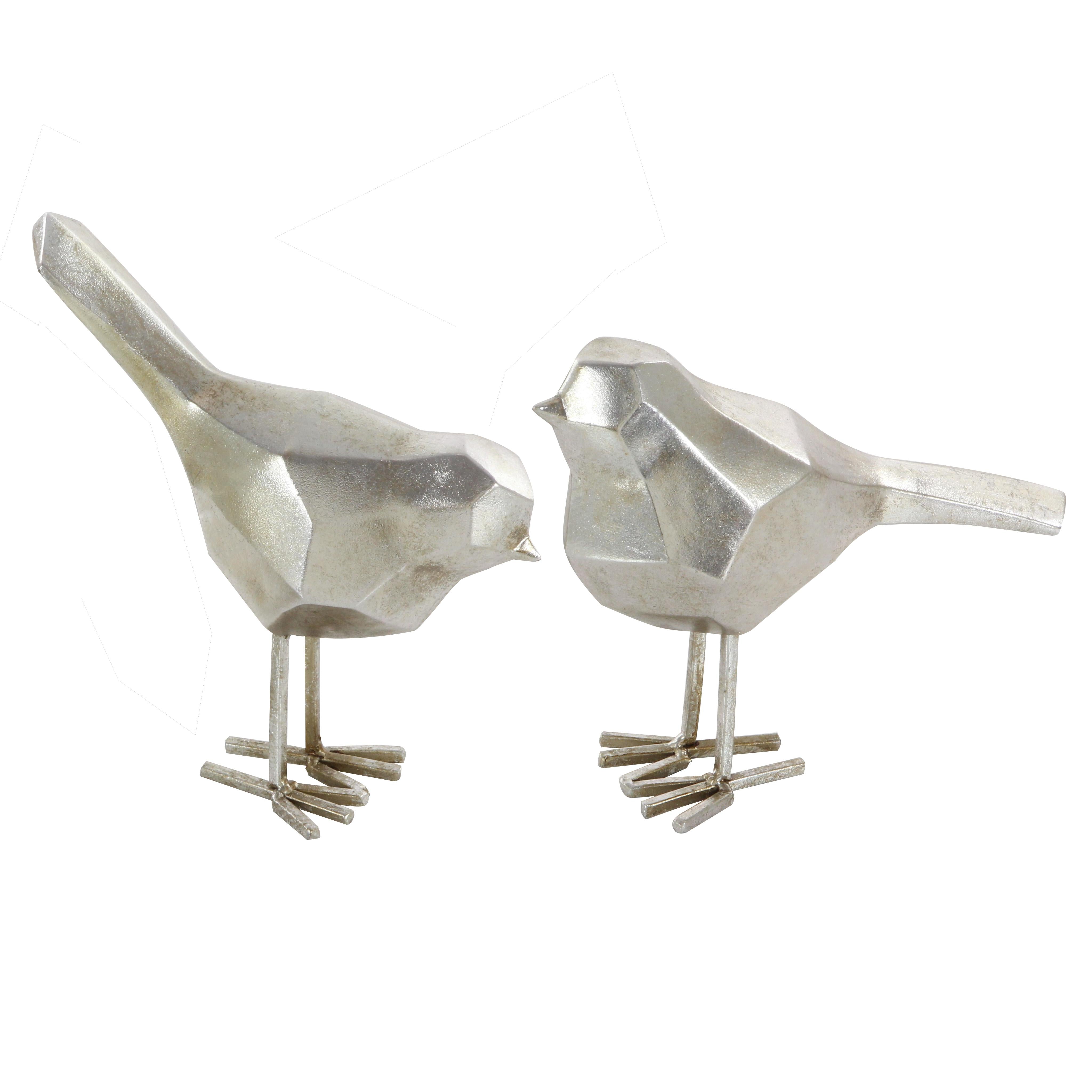 CosmoLiving by Cosmopolitan Set of 2 Bird Polystone Decorative Sculpture