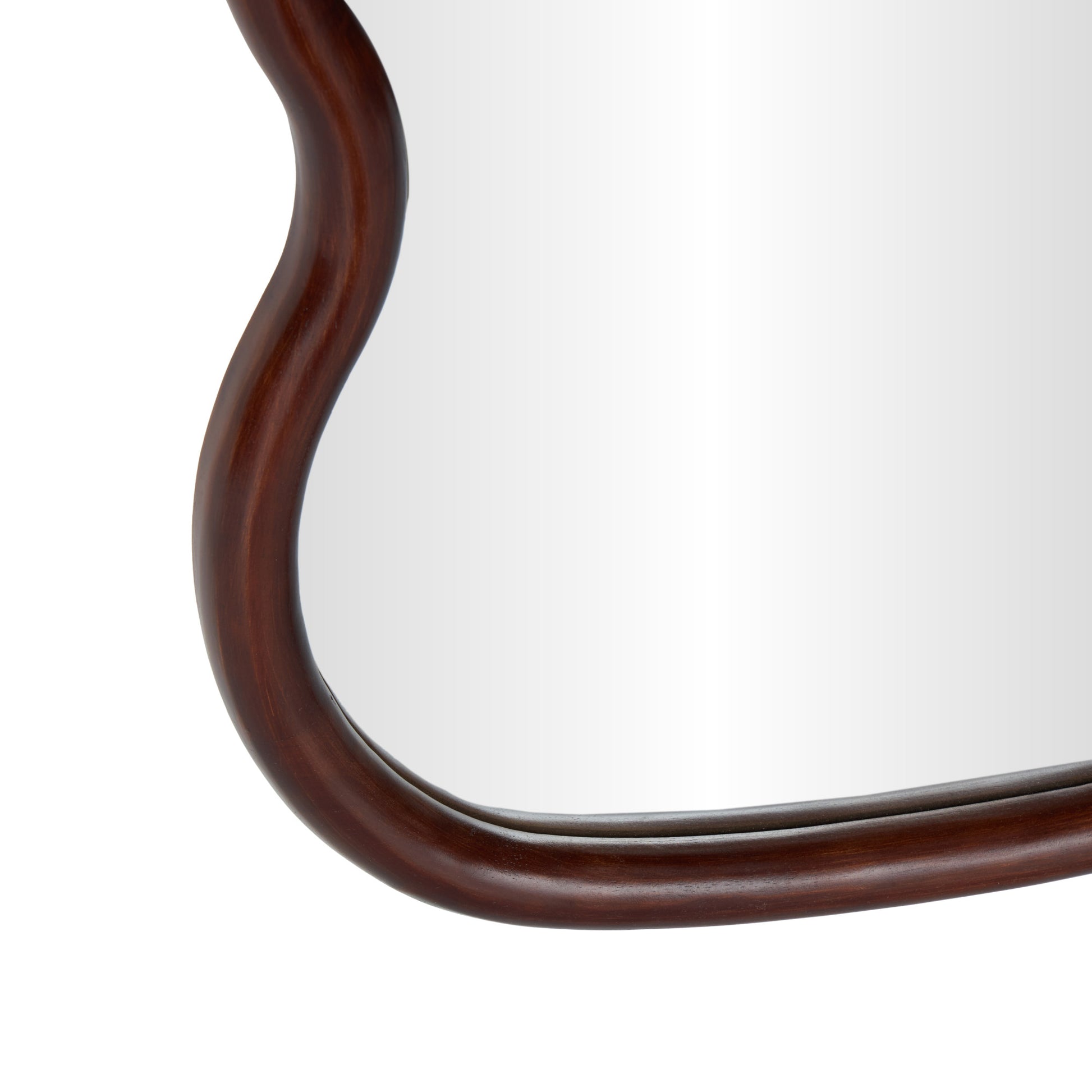 Abstract Wood Wavy Room Wall Mirror