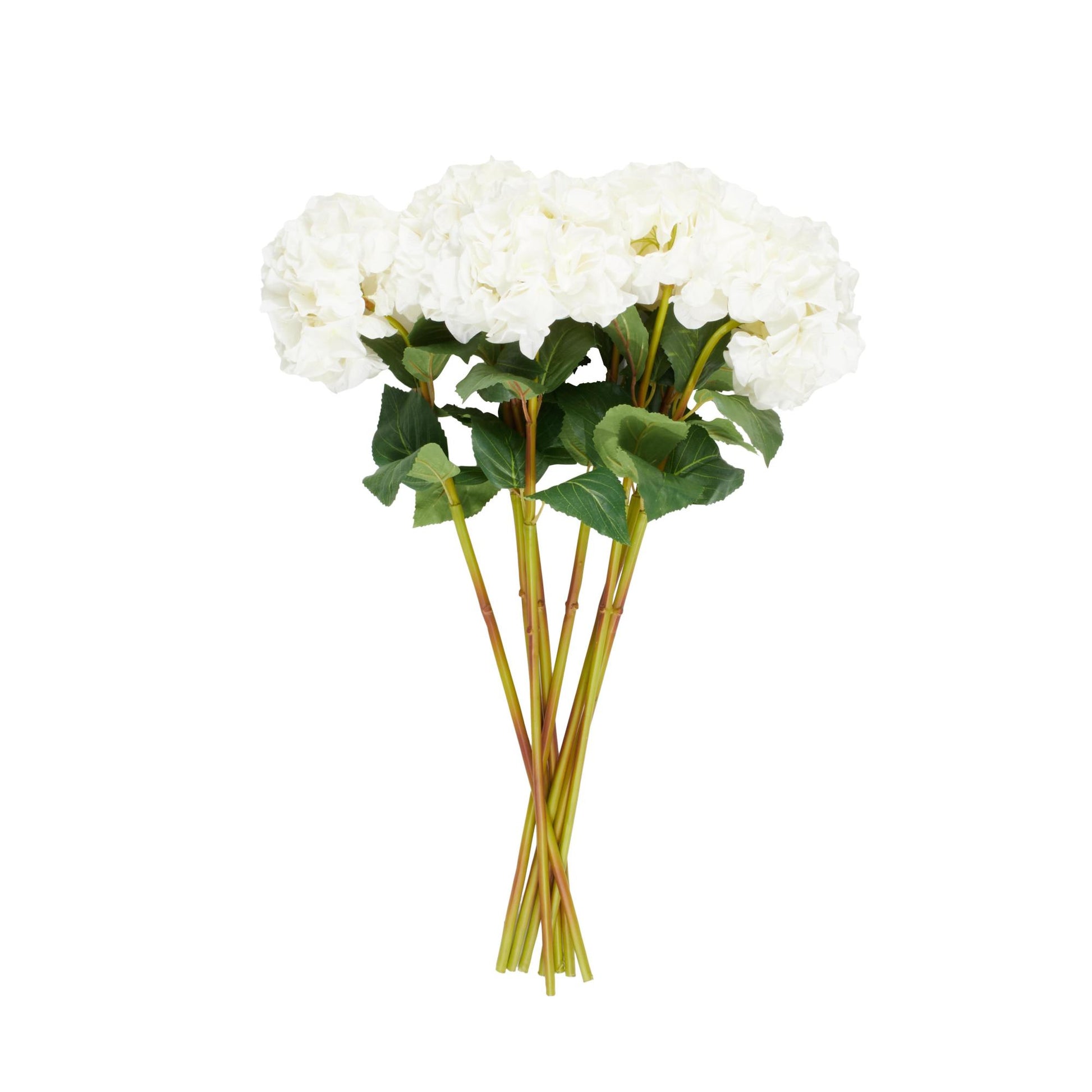 Set of 8 Hydrangea Faux Foliage Tall Indoor Outdoor Artificial Flower Stem