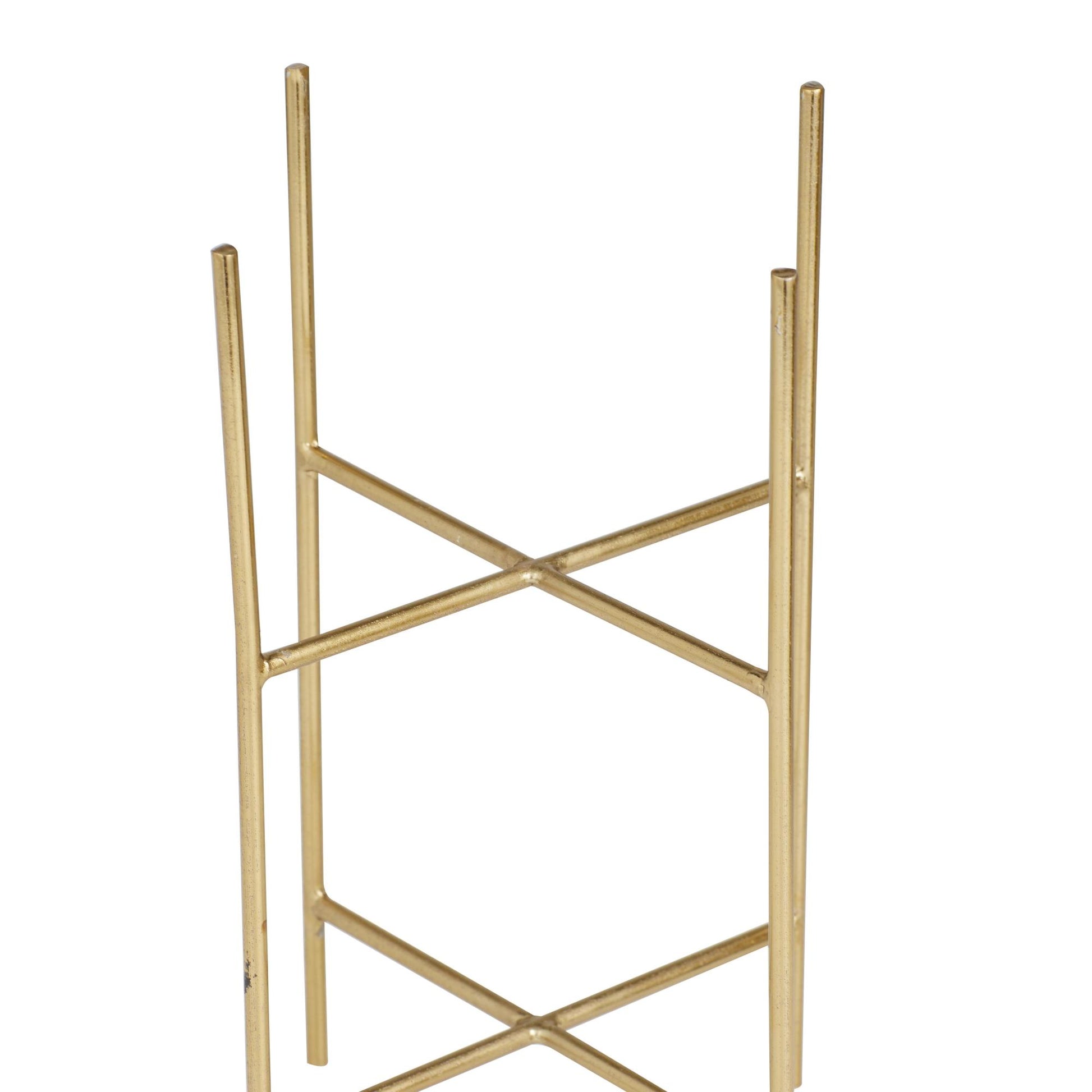 Set of 2 Metal Indoor Outdoor Planter with Removable Stand