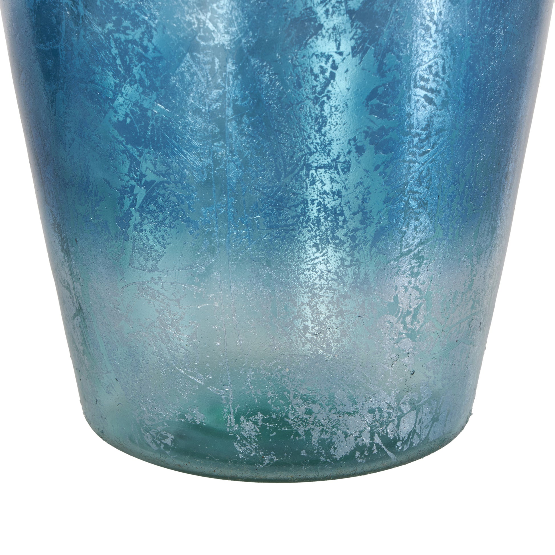 Set of 3 Glass Decorative Vase with Gold Rim