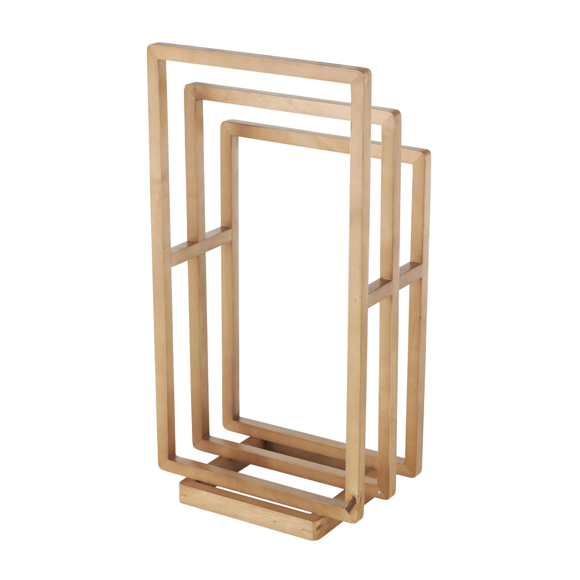 Brown Wood Sleek Modern Closet Quilt Rack