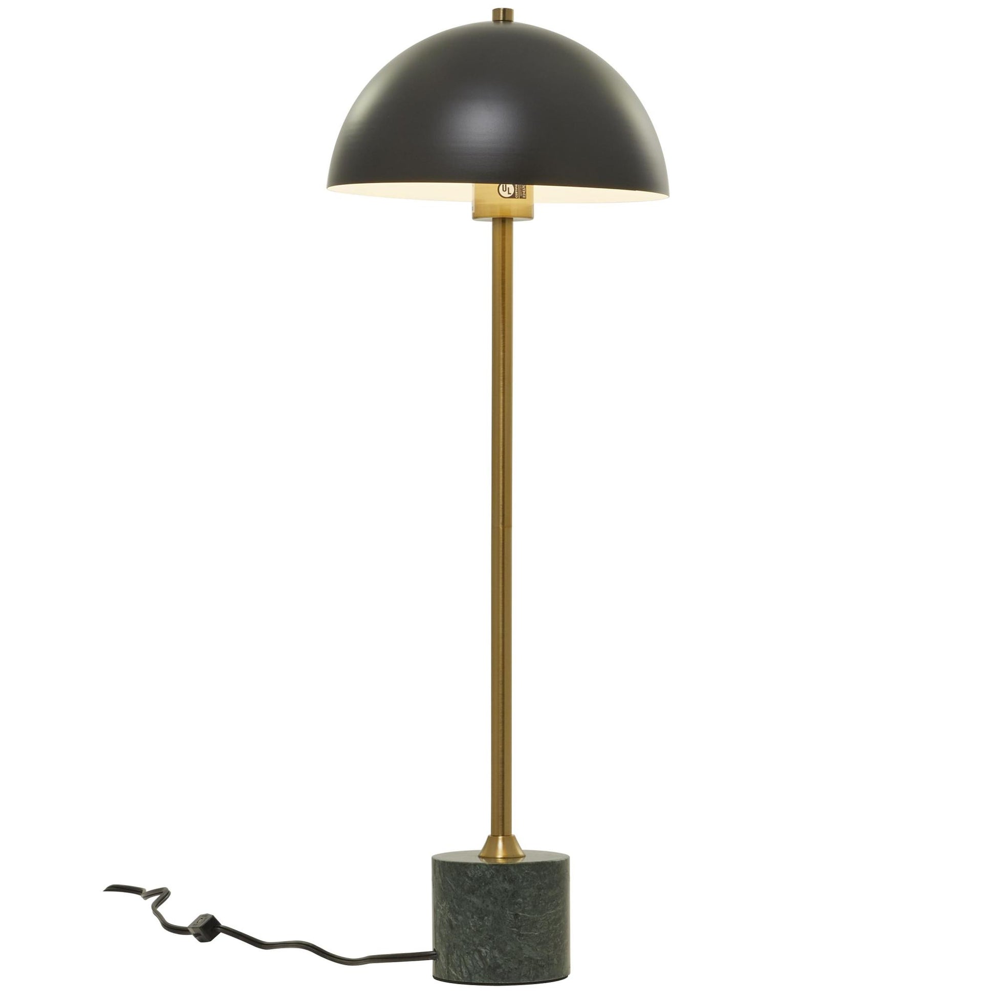 Metal Umbrella Style Room Desk Lamp with Black Marble Base