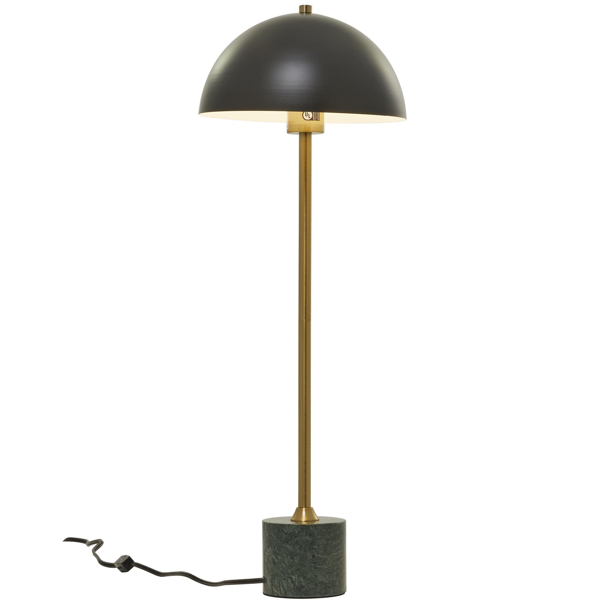 Metal Umbrella Style Room Desk Lamp with Black Marble Base