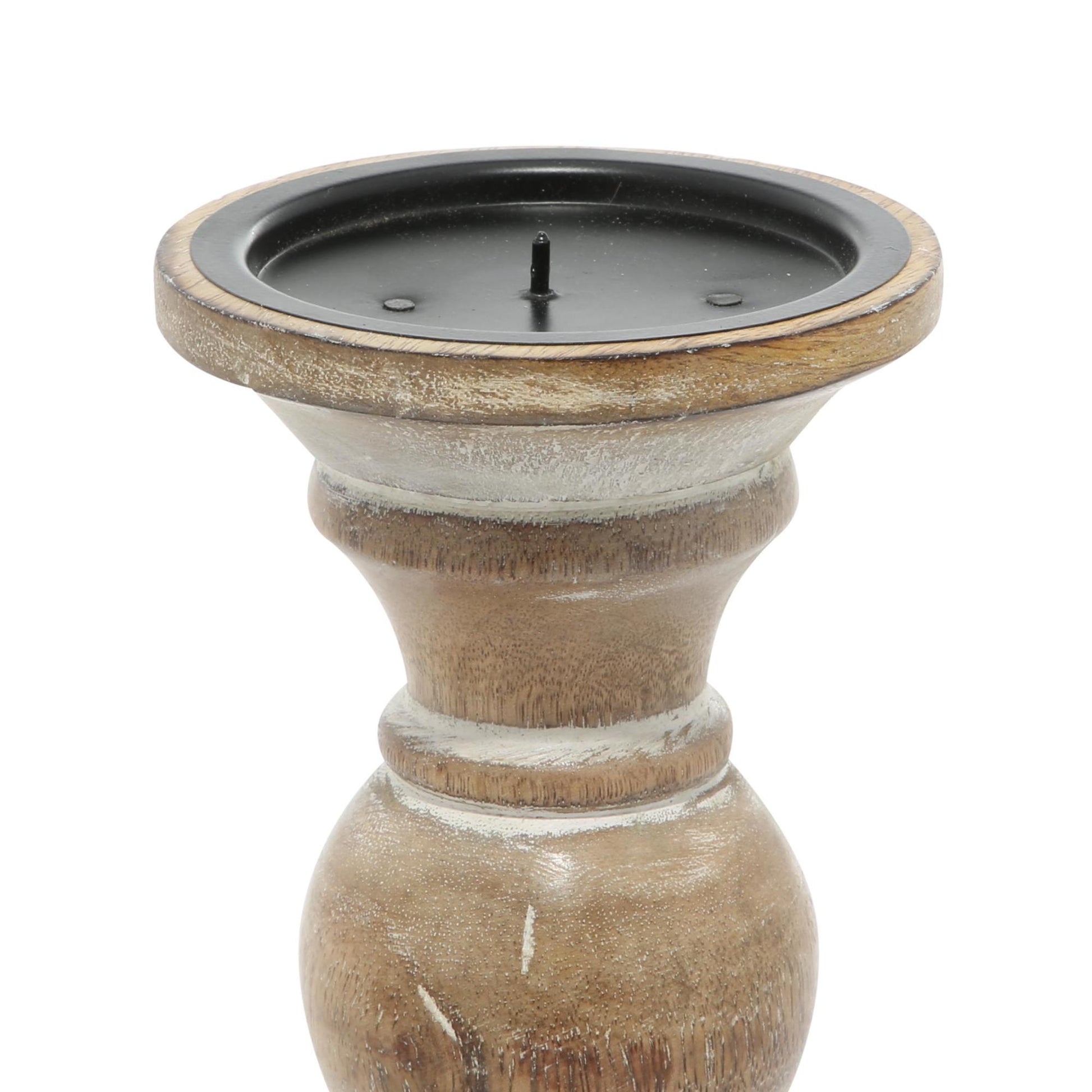 Set of 3 Wood Decorative Candle Holder