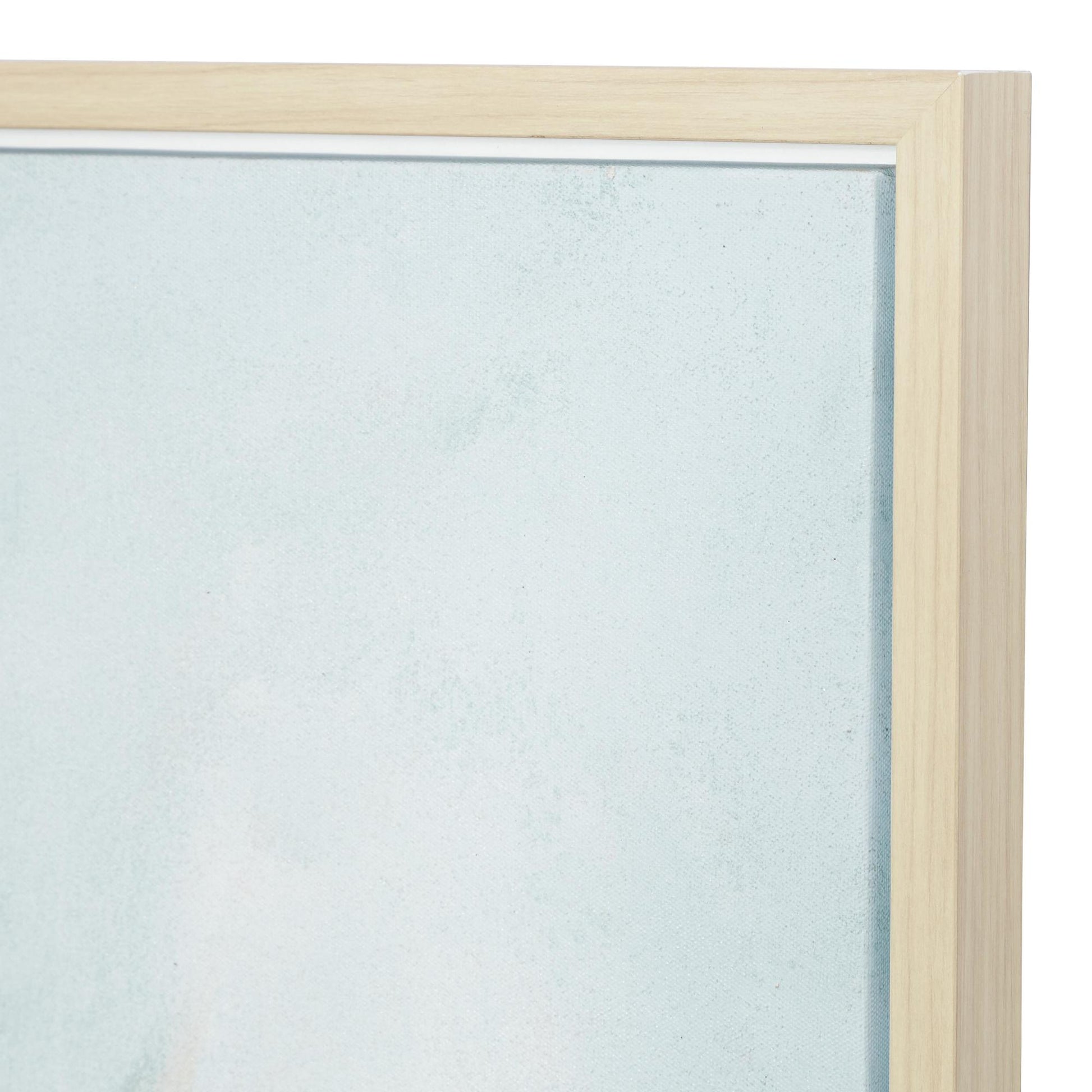 Leaf Green Canvas Agave Living Room Framed Wall Art with Beige Frame