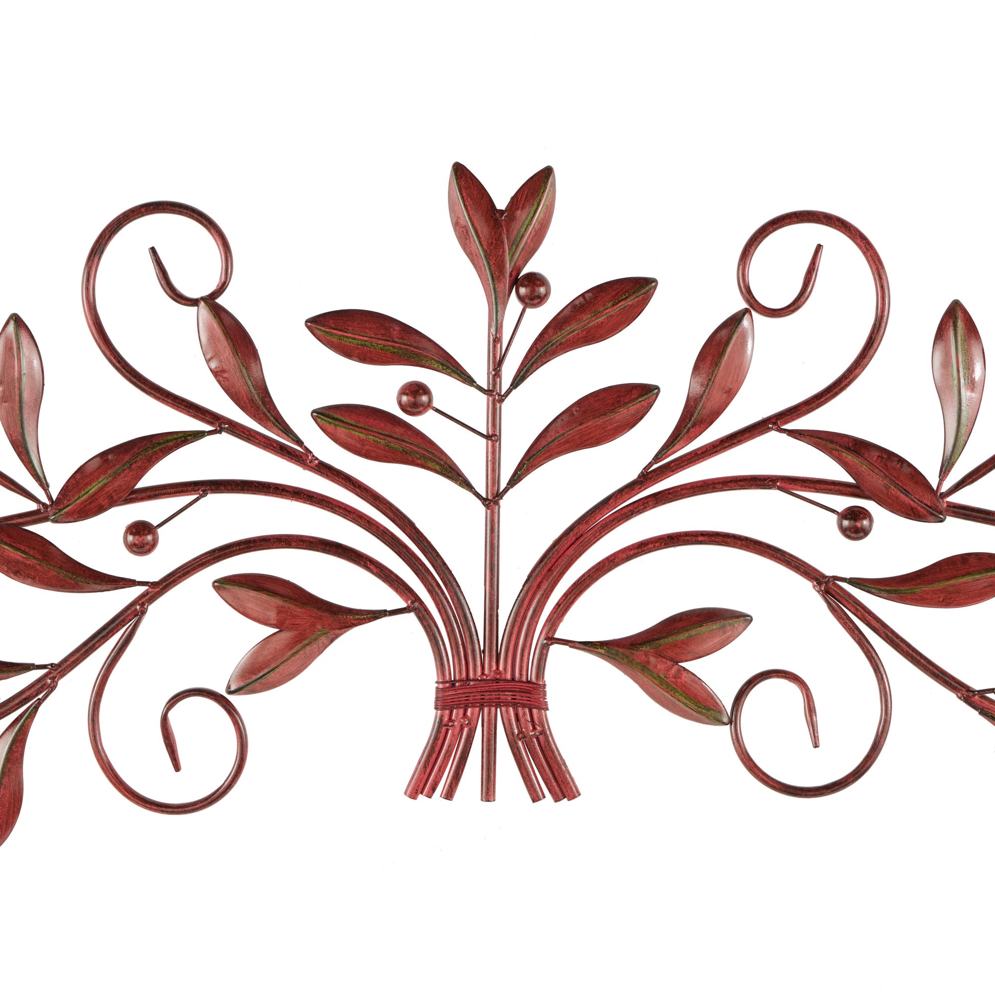 Leaf Metal Home Wall Decor with Beaded Accents 51" x 2" x 15"