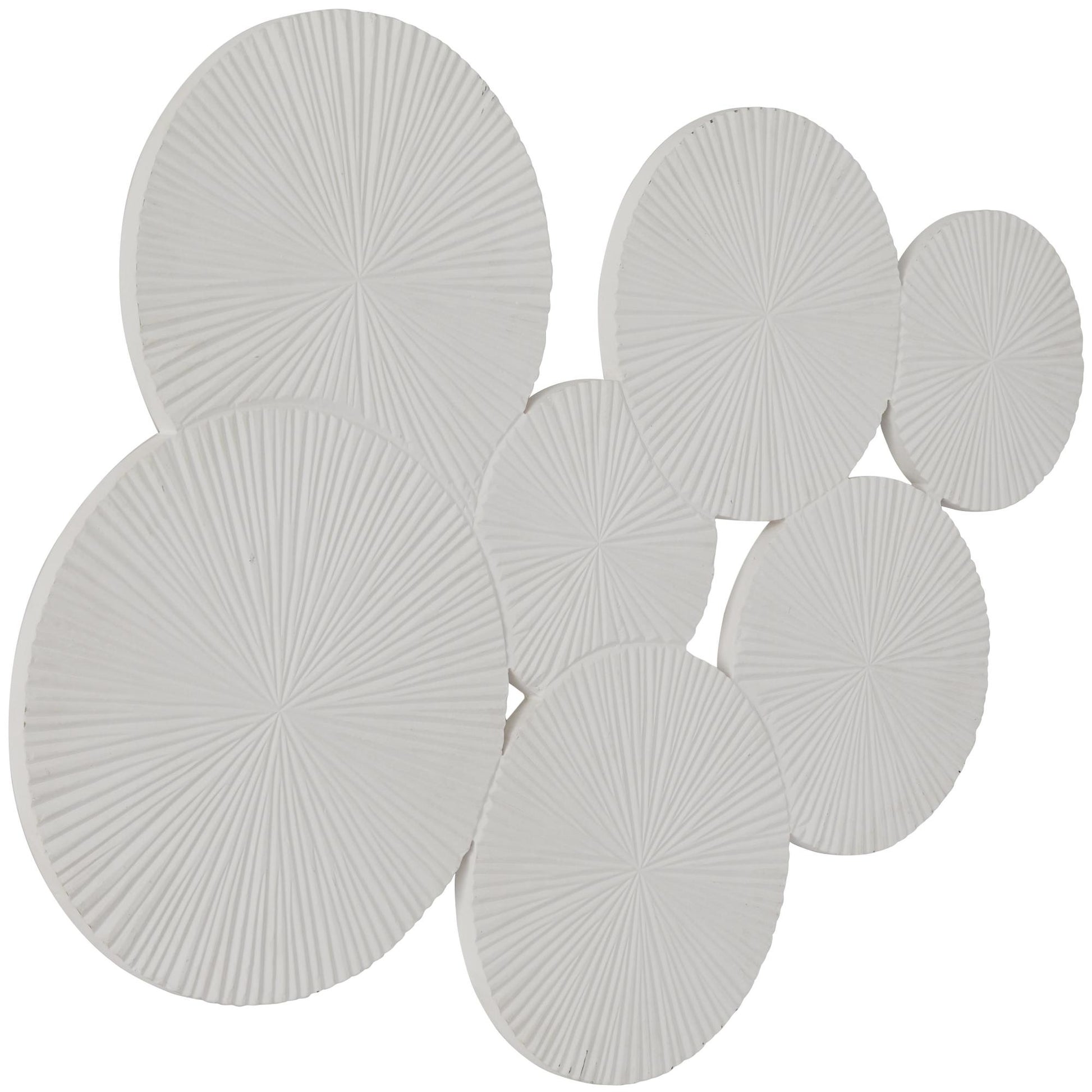 Plate Wood Carved Pinwheel Home Wall Decor