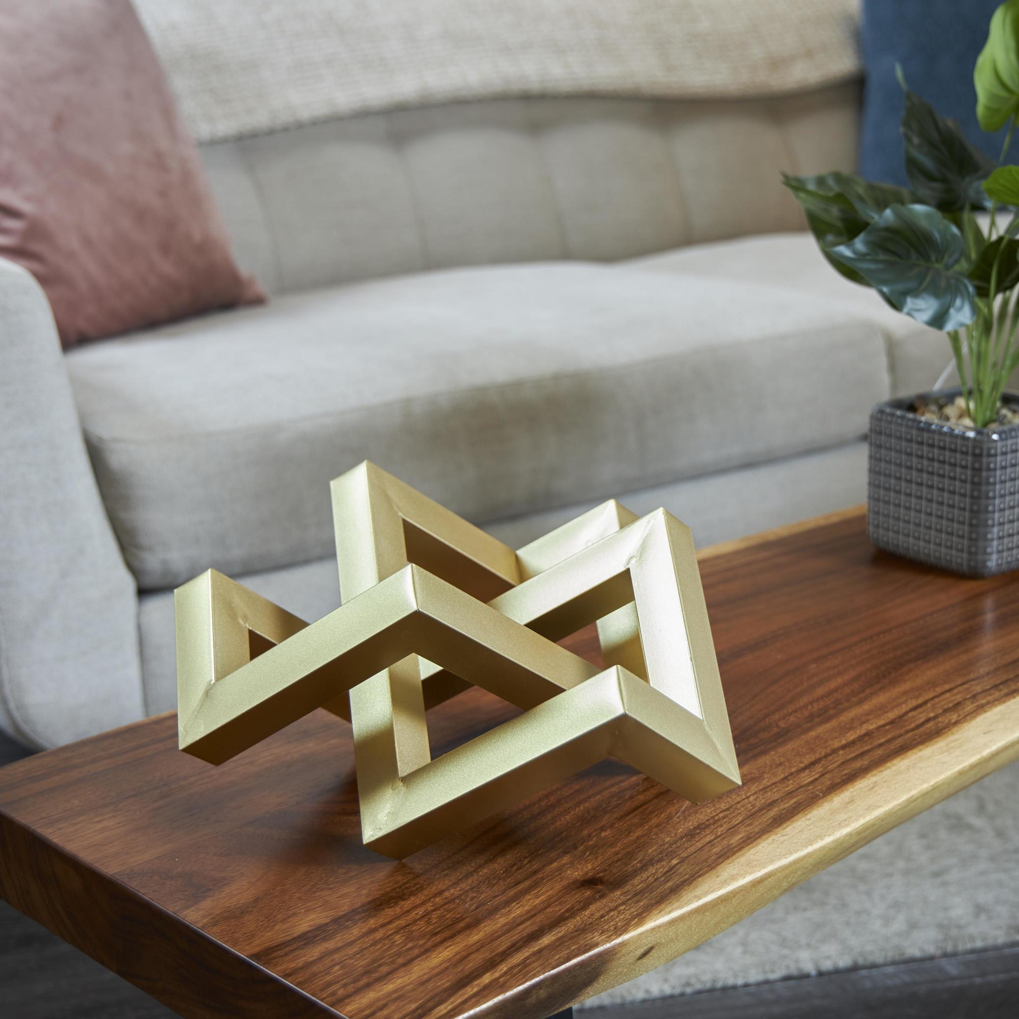 Geometric Metal Abstract Shaped Decorative Sculpture