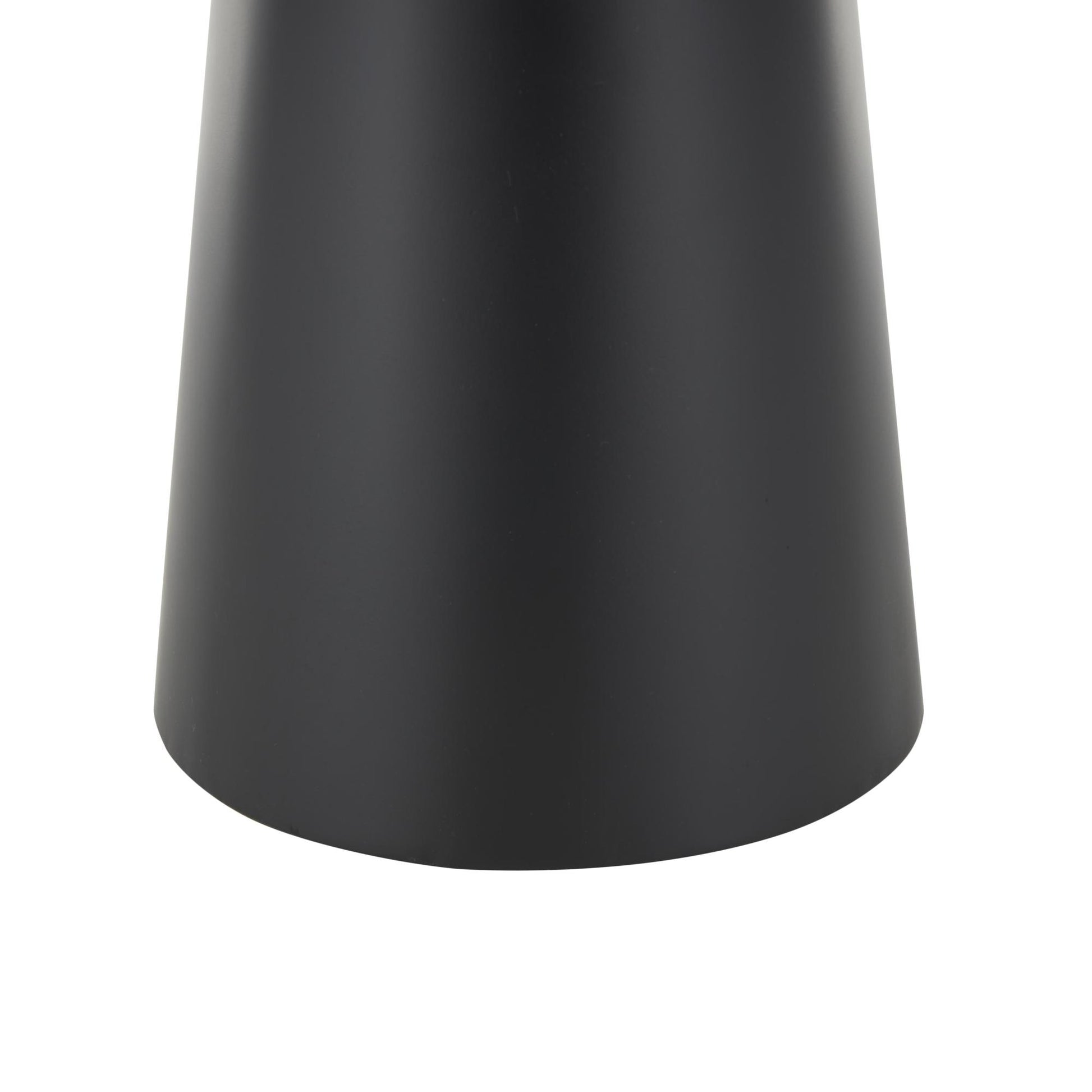 Black Metal Handmade Pedestal Side End Accent Table with Brown Wood Tabletop