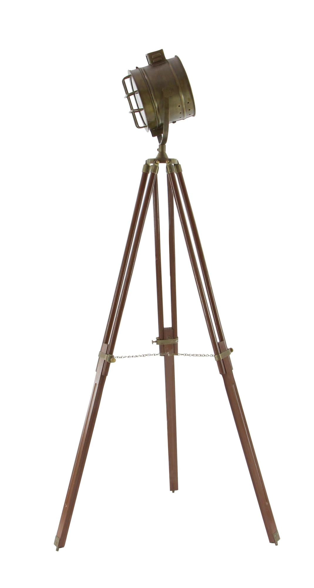 Brown Wood Spotlight Room Floor Lamp