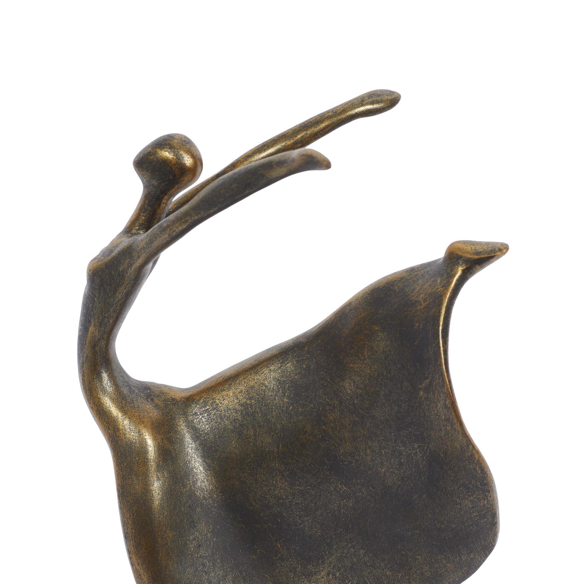 Dancer Brass Polystone Decorative Sculpture