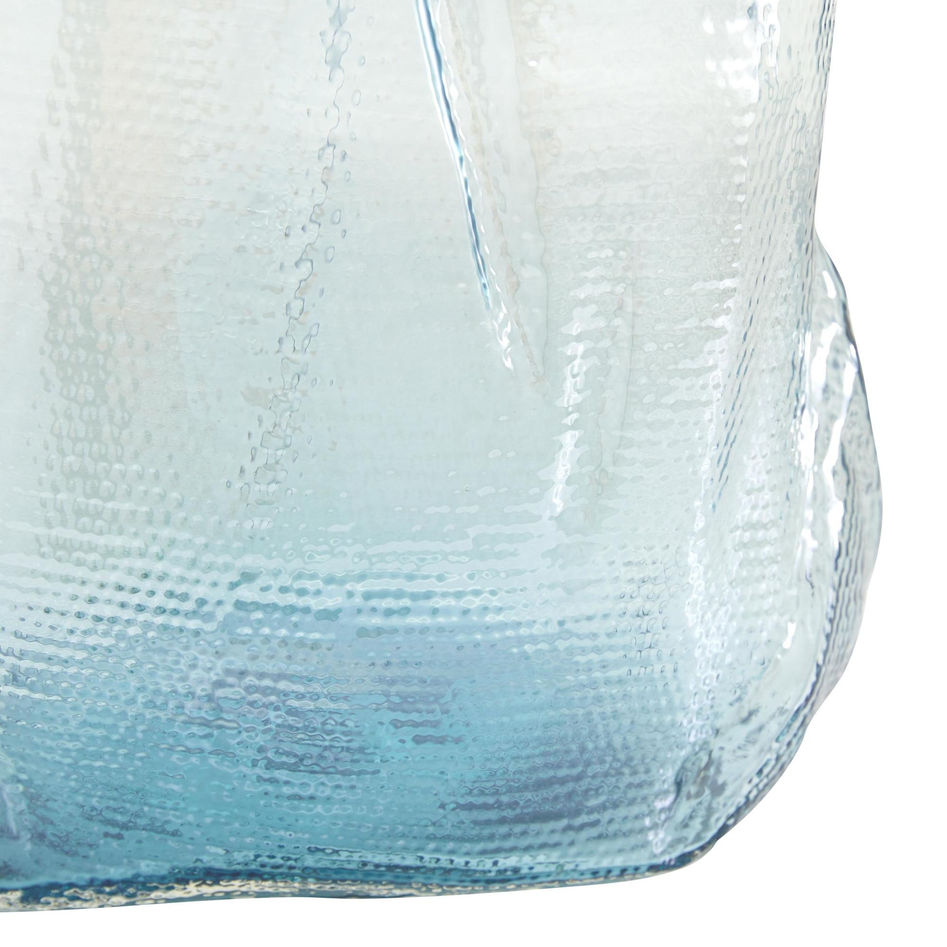 Abstract Blue Glass Handmade Blown Decorative Vase