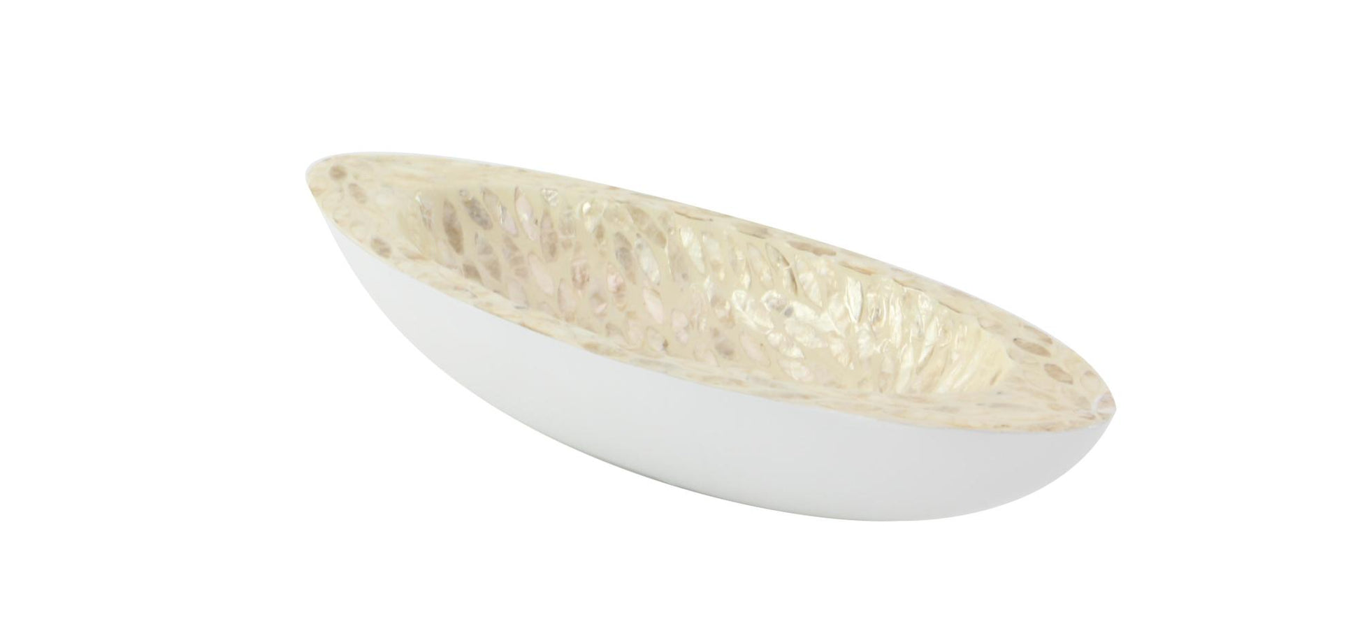 Nautical White Mother of Pearl Shell Living Room Decor Tray