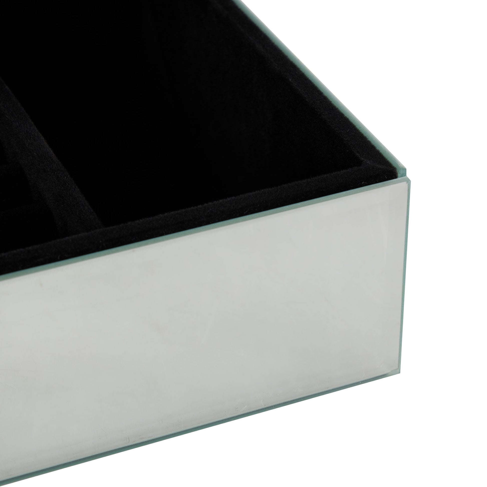 Glass Mirrored Decorative Jewelry Box with Pink Bubble Textured Balls