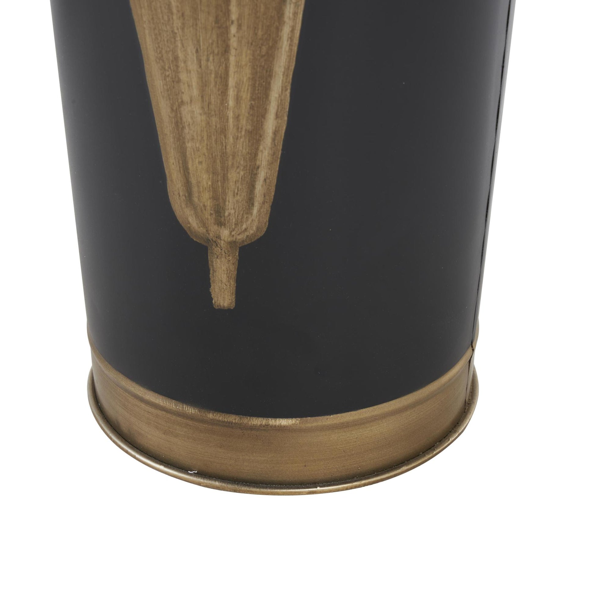 Set of 2 Metal Decorative Umbrella Stand with Umbrella Image and Handles