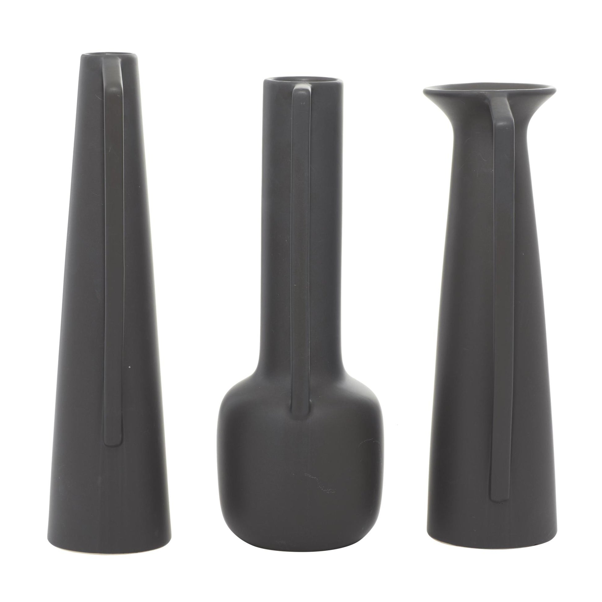 CosmoLiving by Cosmopolitan Set of 3 Ceramic Decorative Vase with Handles