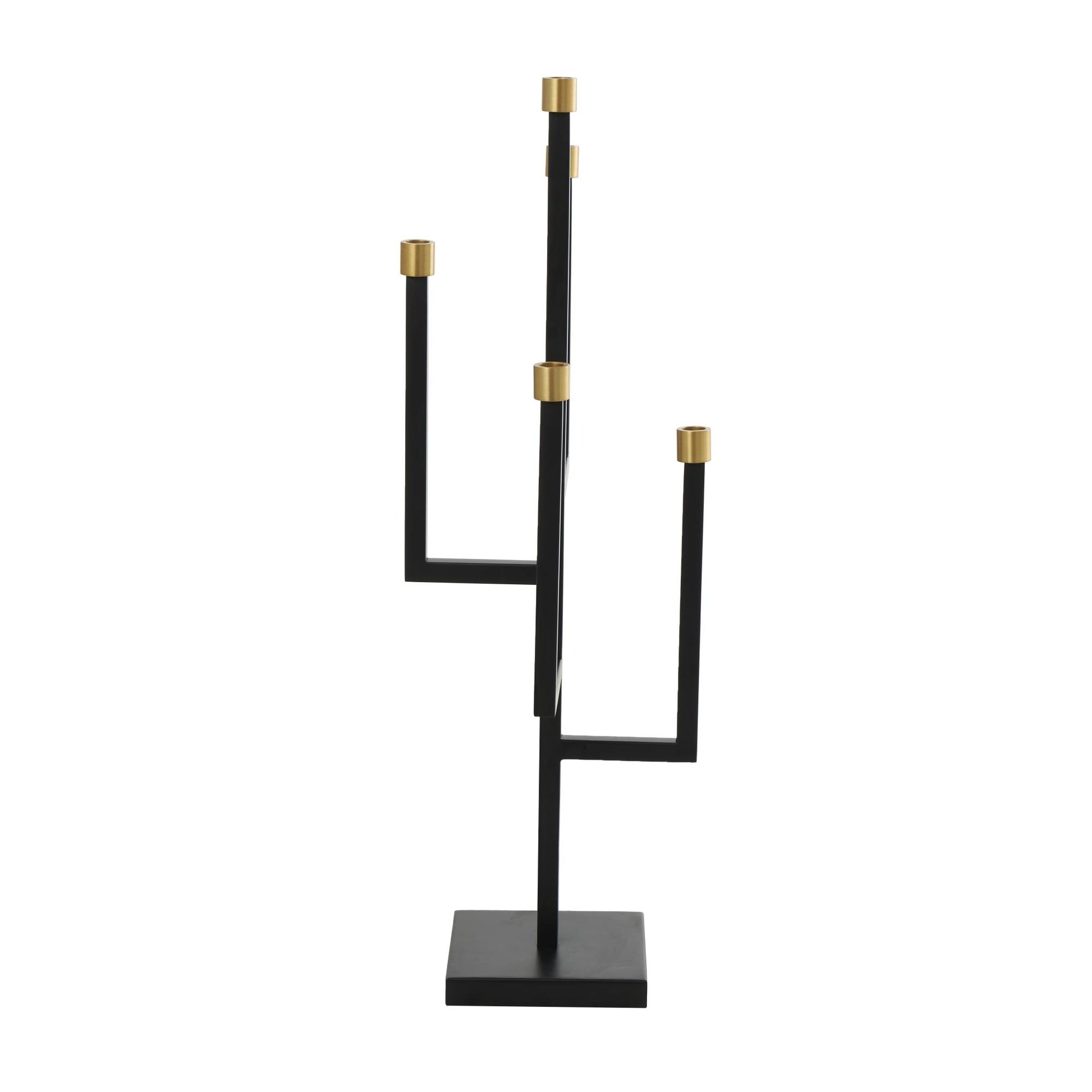 Black Metal 5 Candle Decorative Candelabra