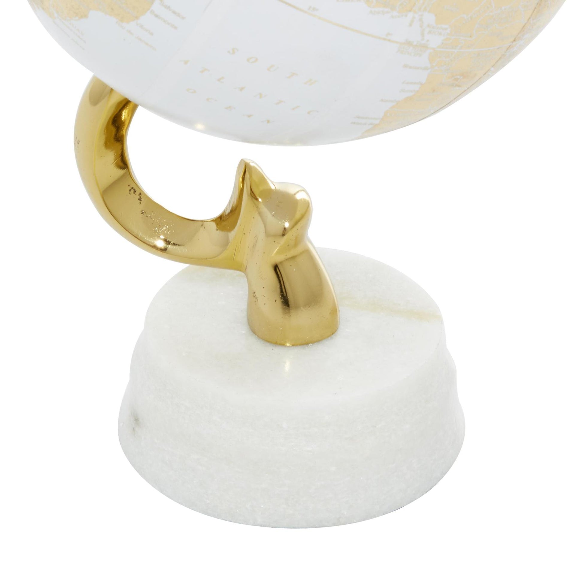 World Map Aluminum Metal Educational/Geographic Earth Globe with Marble Base
