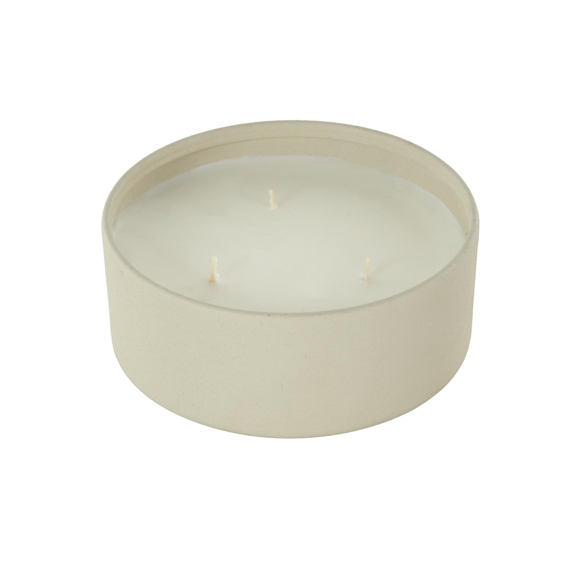 Metal Tangerine Splash Scented Textured 22oz 3 Wick Decorative Candle with White Wax