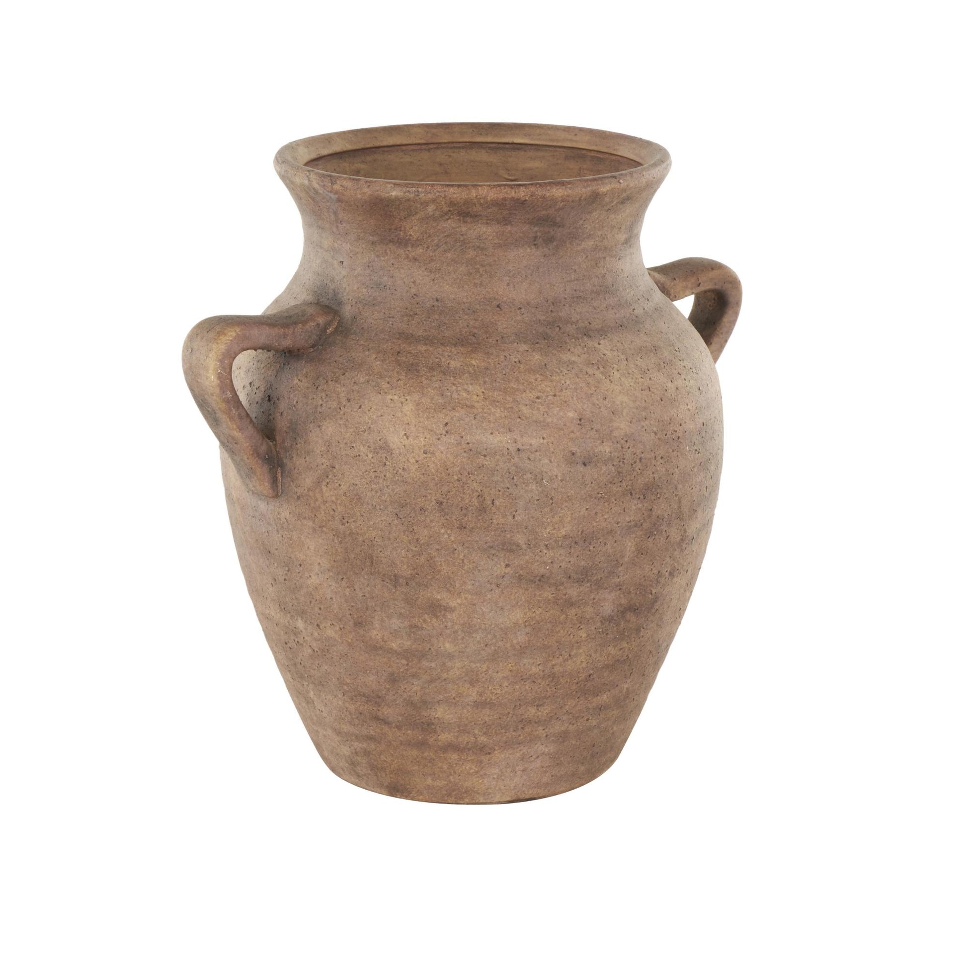 Ceramic Antique Style Textured Decorative Vase with Handles