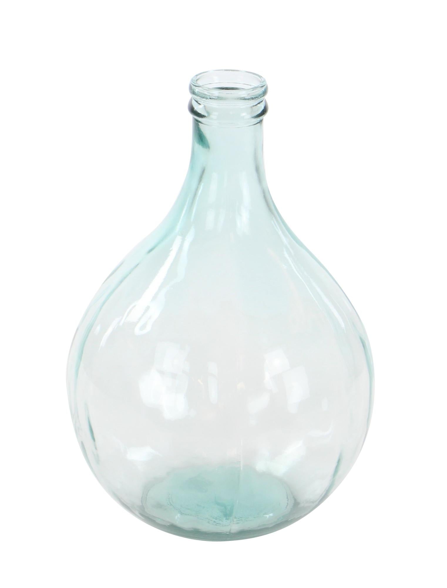 Recycled Glass Handmade Spanish Bottle Neck Decorative Vase
