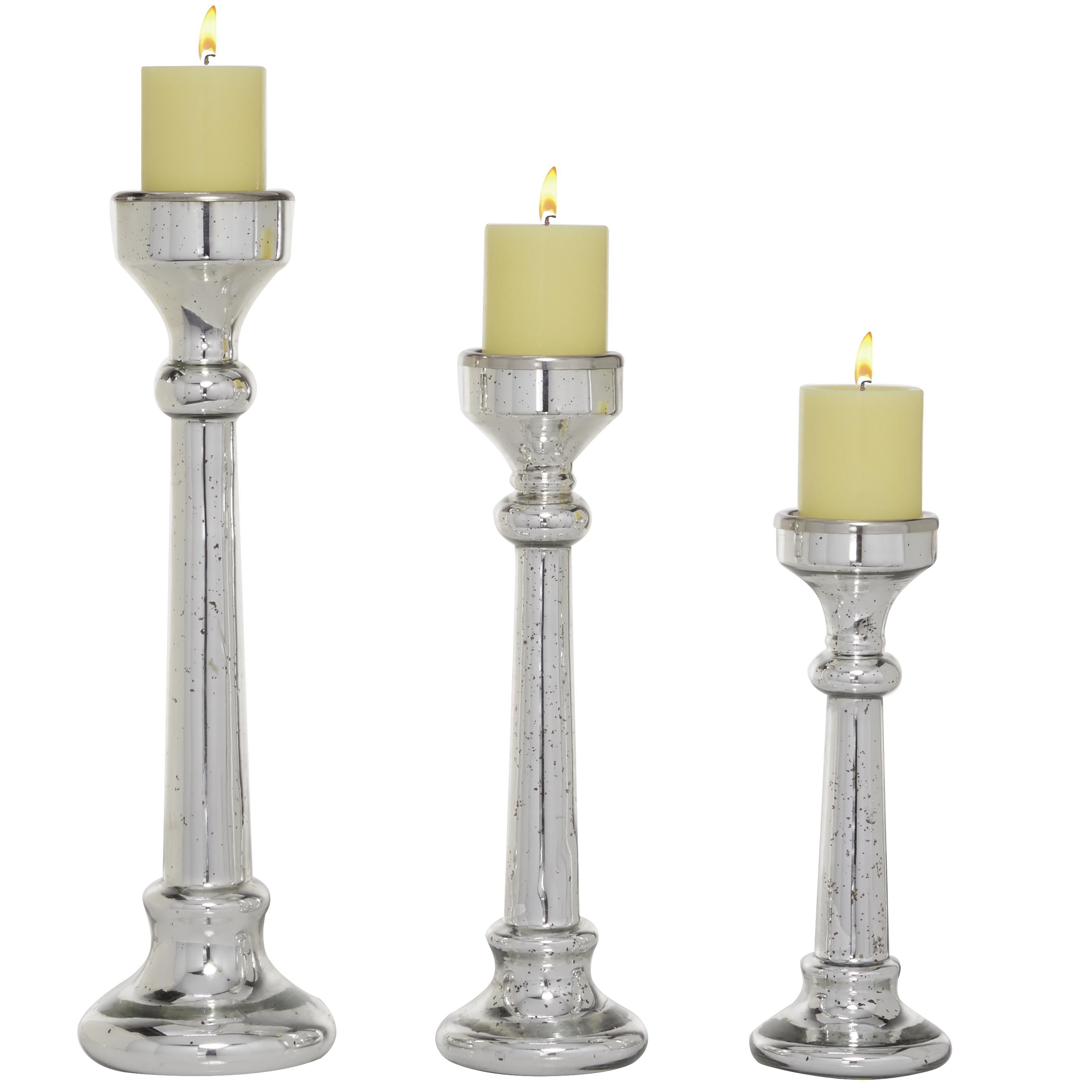 Set of 3 Glass Decorative Candle Holder