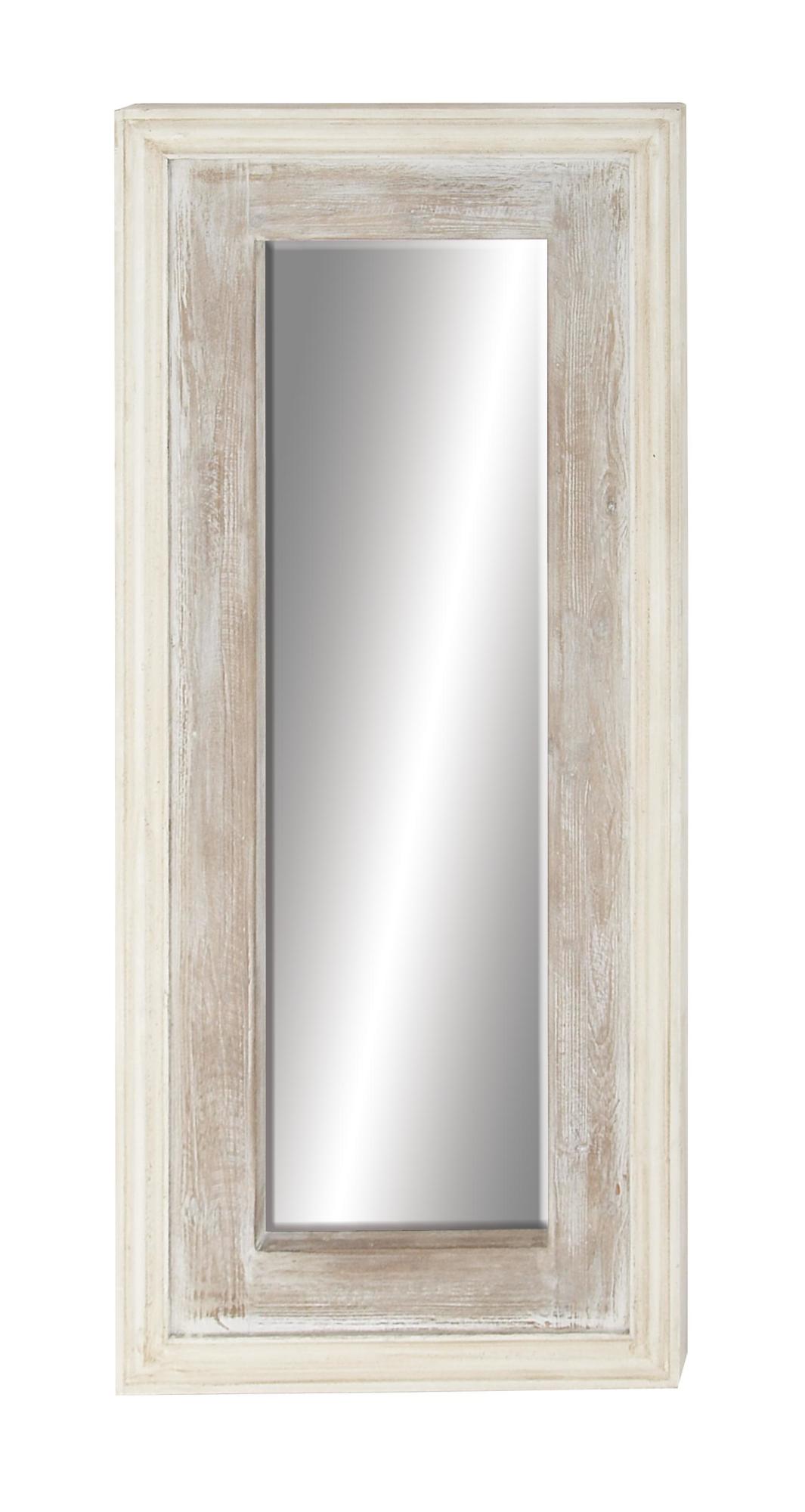 White Wood Room Wall Mirror