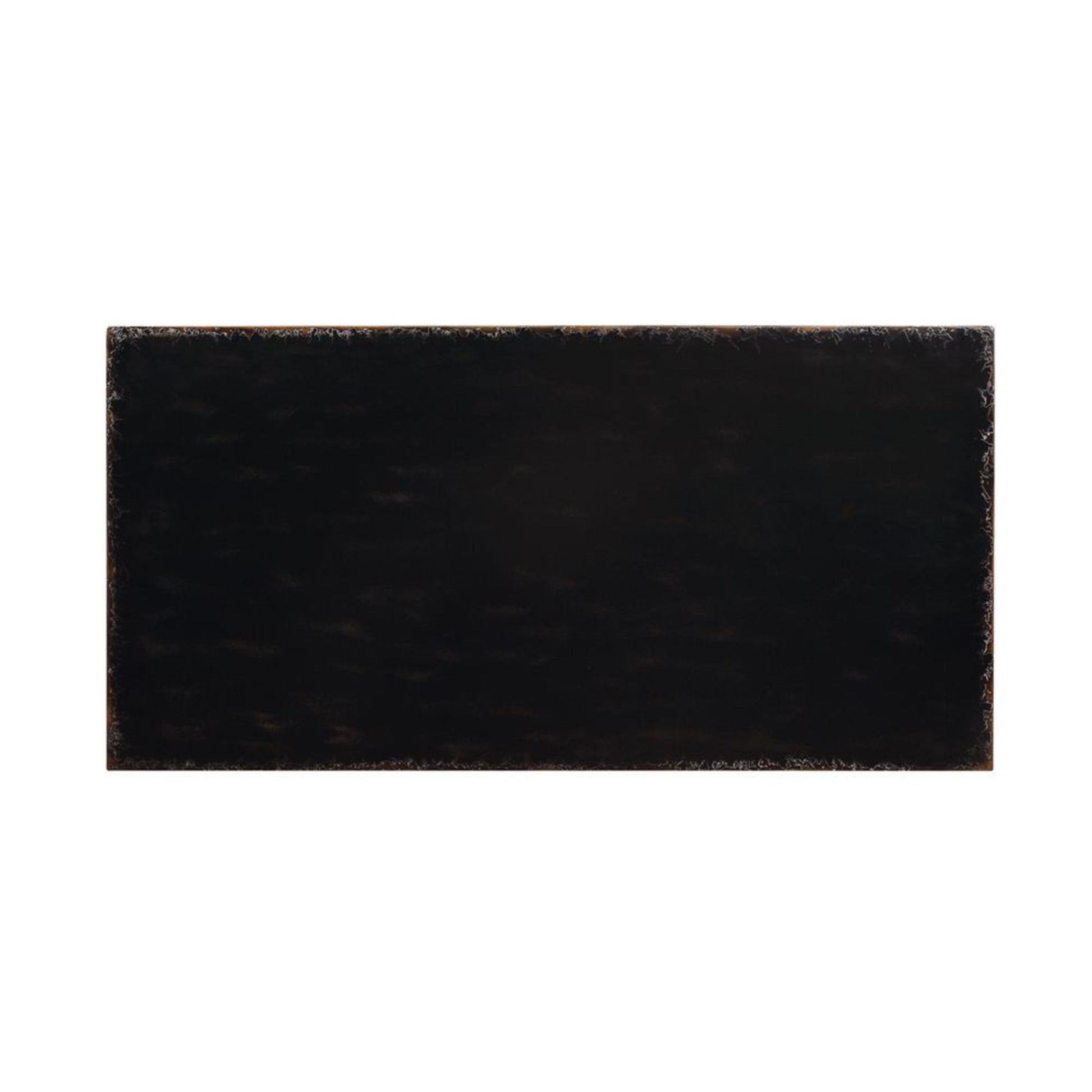 Black Wooden Distressed 3 Drawer Room Dresser with Silver Knob Handles