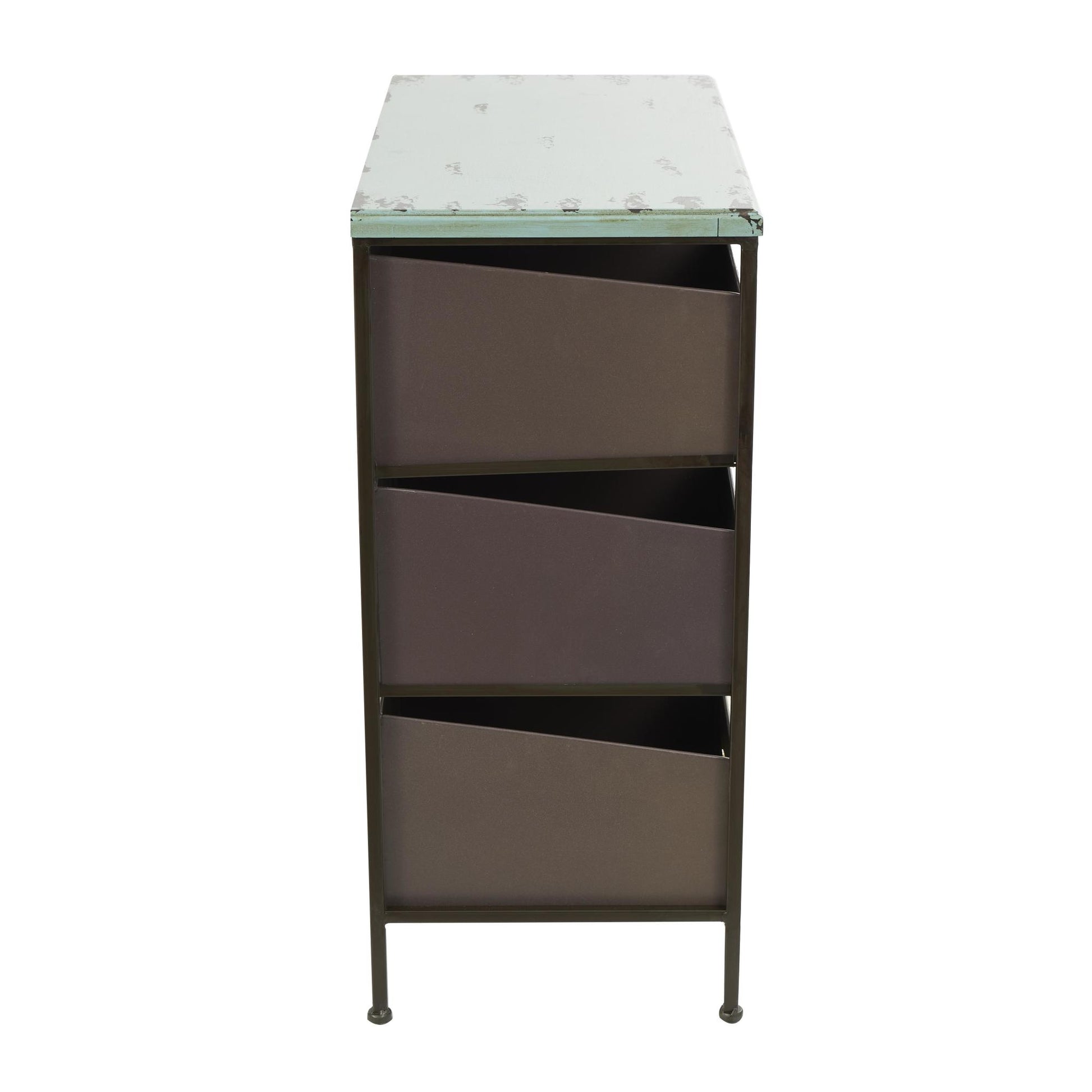 Multi Colored Metal 6 Drawer Room Storage Unit