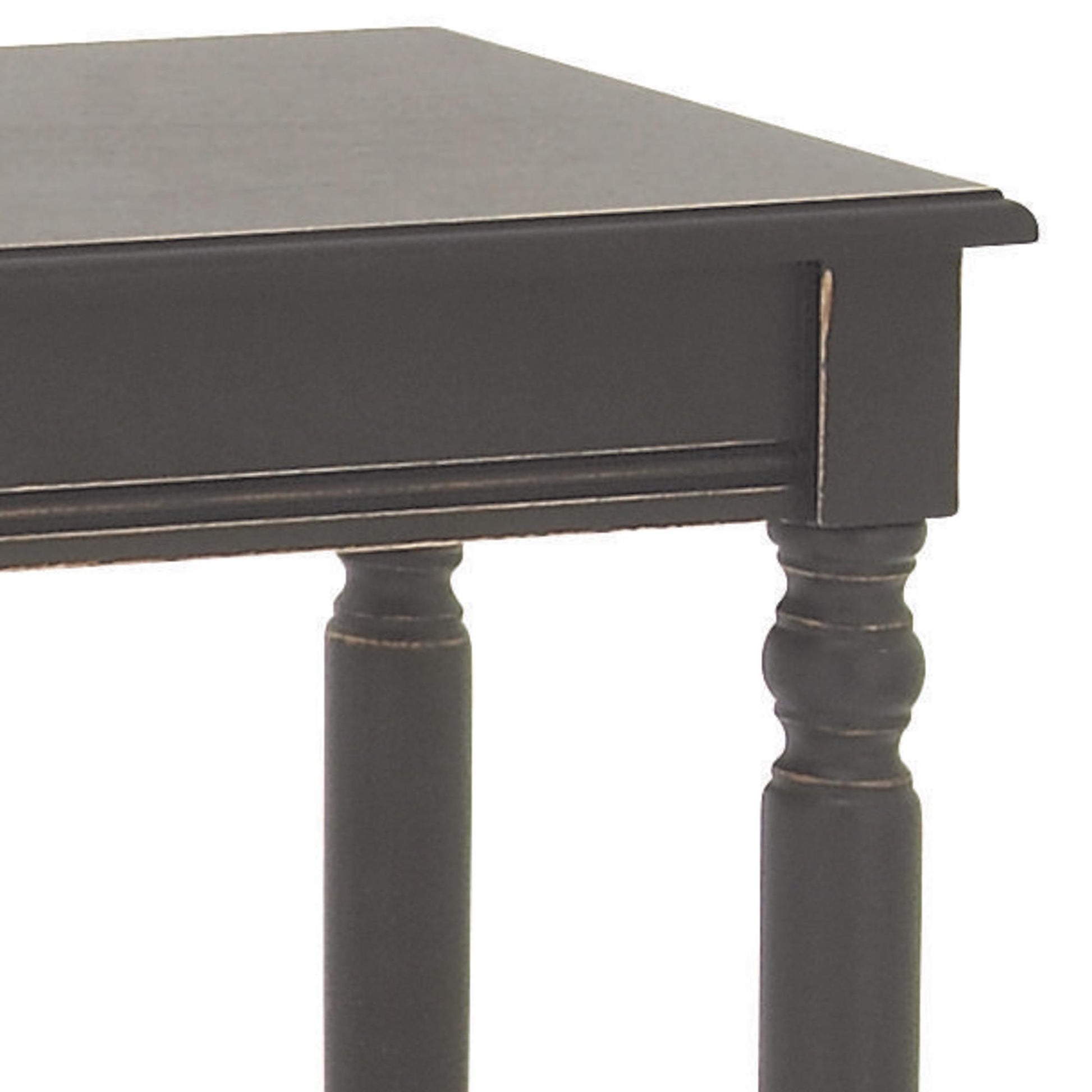 Black Wooden Living Room Console Table