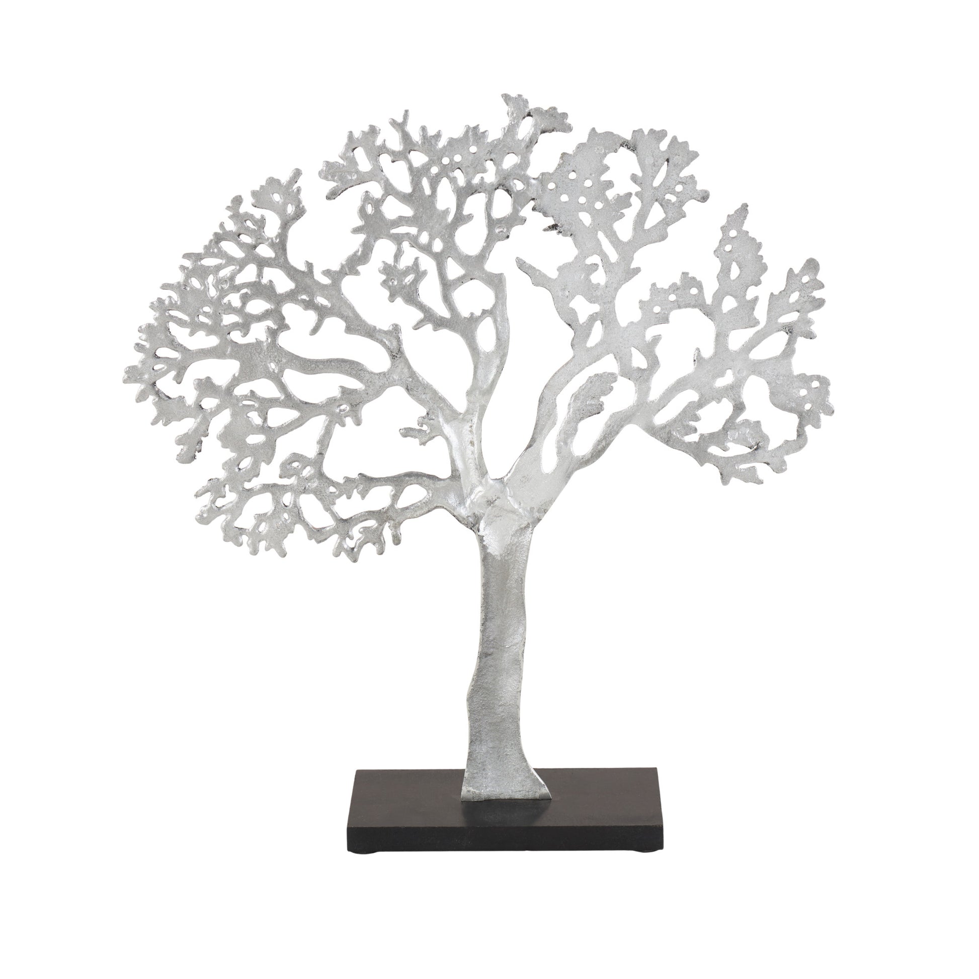 Tree Silver Aluminum Metal Decorative Sculpture