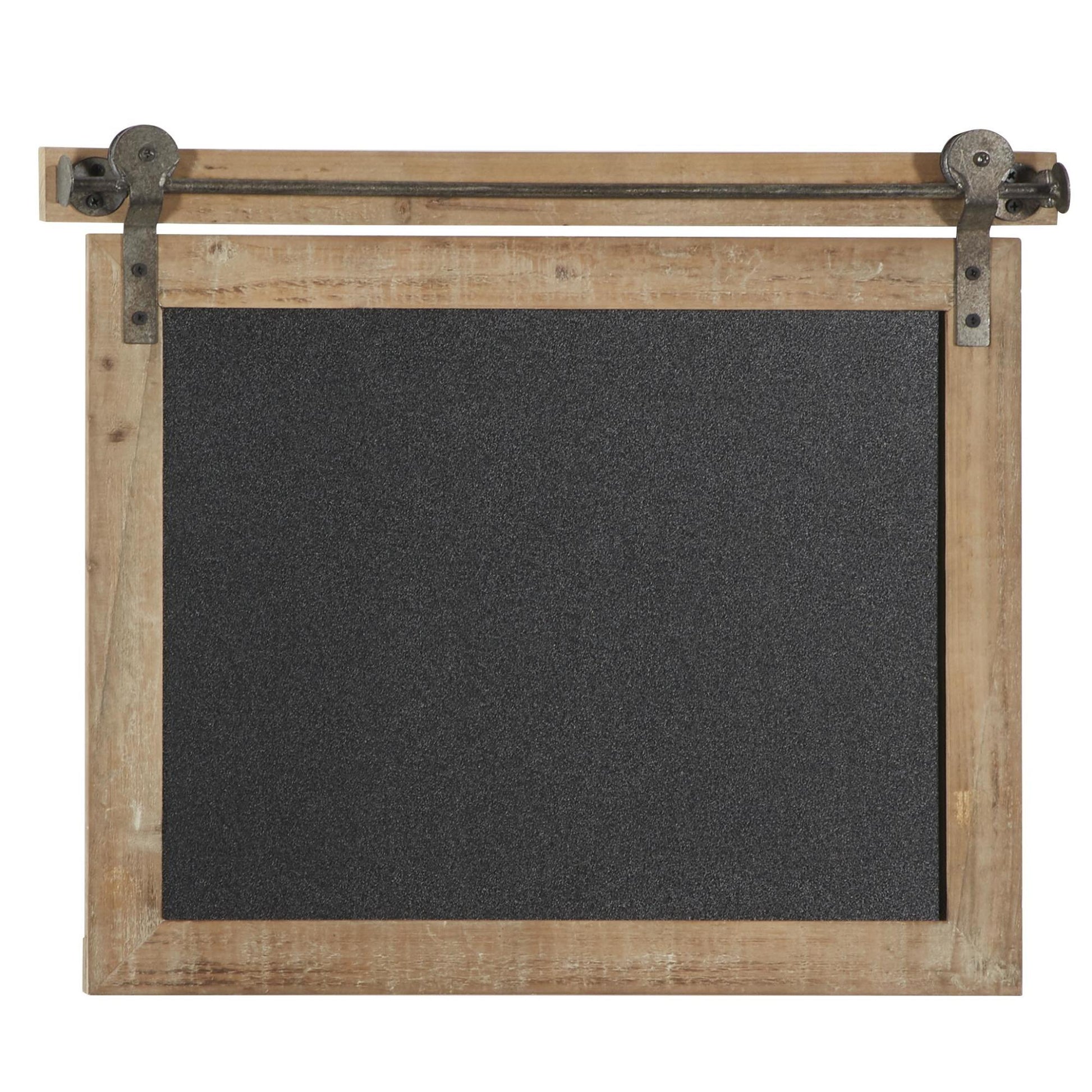 Sign Brown Wood Chalkboard Home Wall Decor with Barn Door Inspired Top