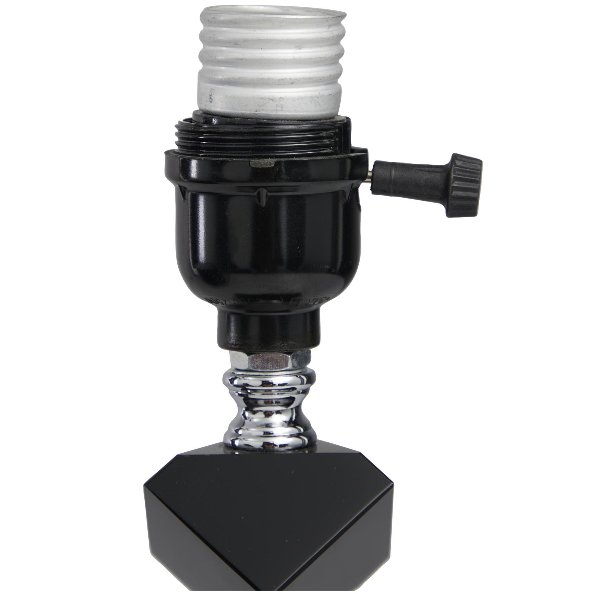 Crystal Geometric Diamond Inspired Room Table Lamp with Black Crystal Base 13" x 8" x 23"