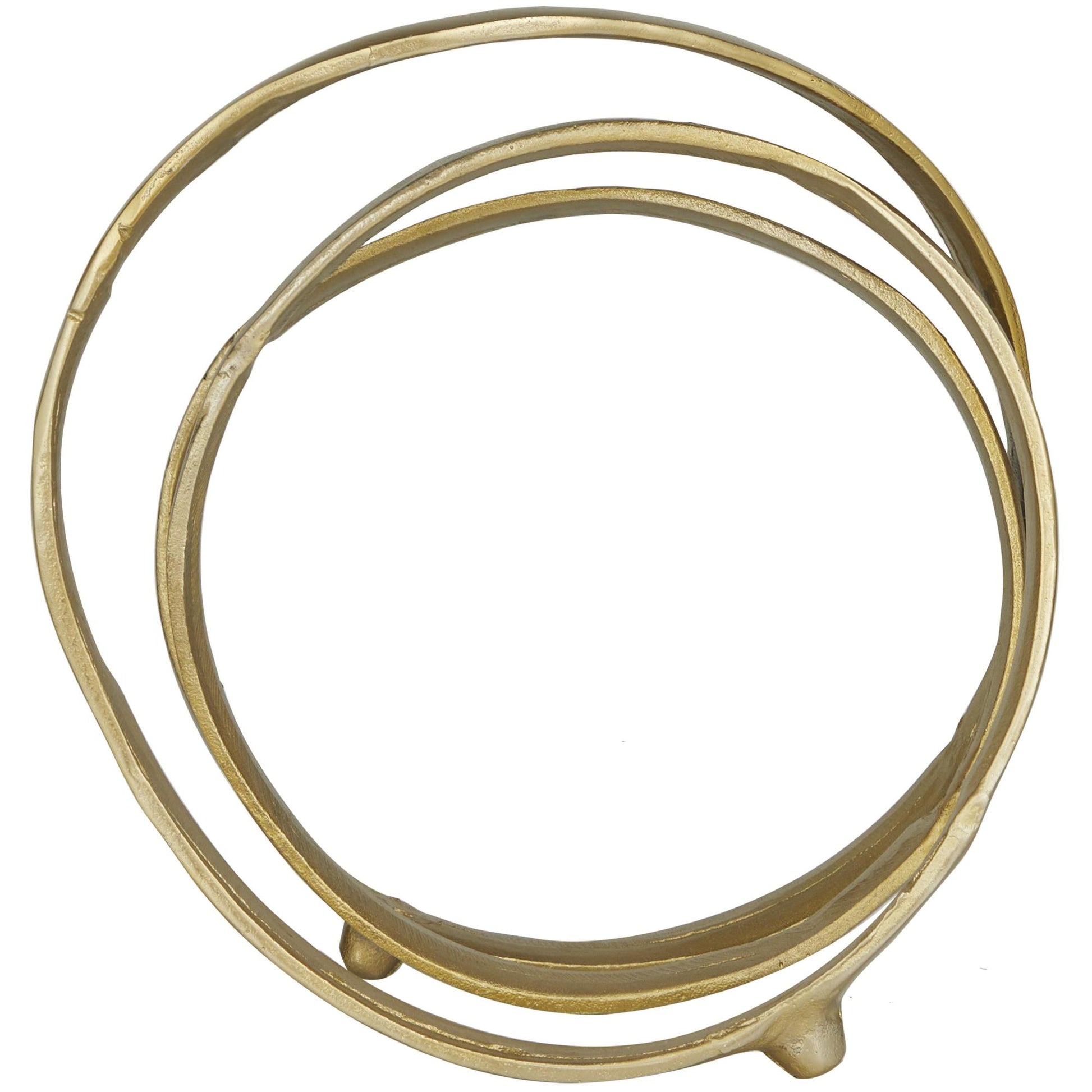 Abstract Aluminum Metal Looped Decorative Sculpture