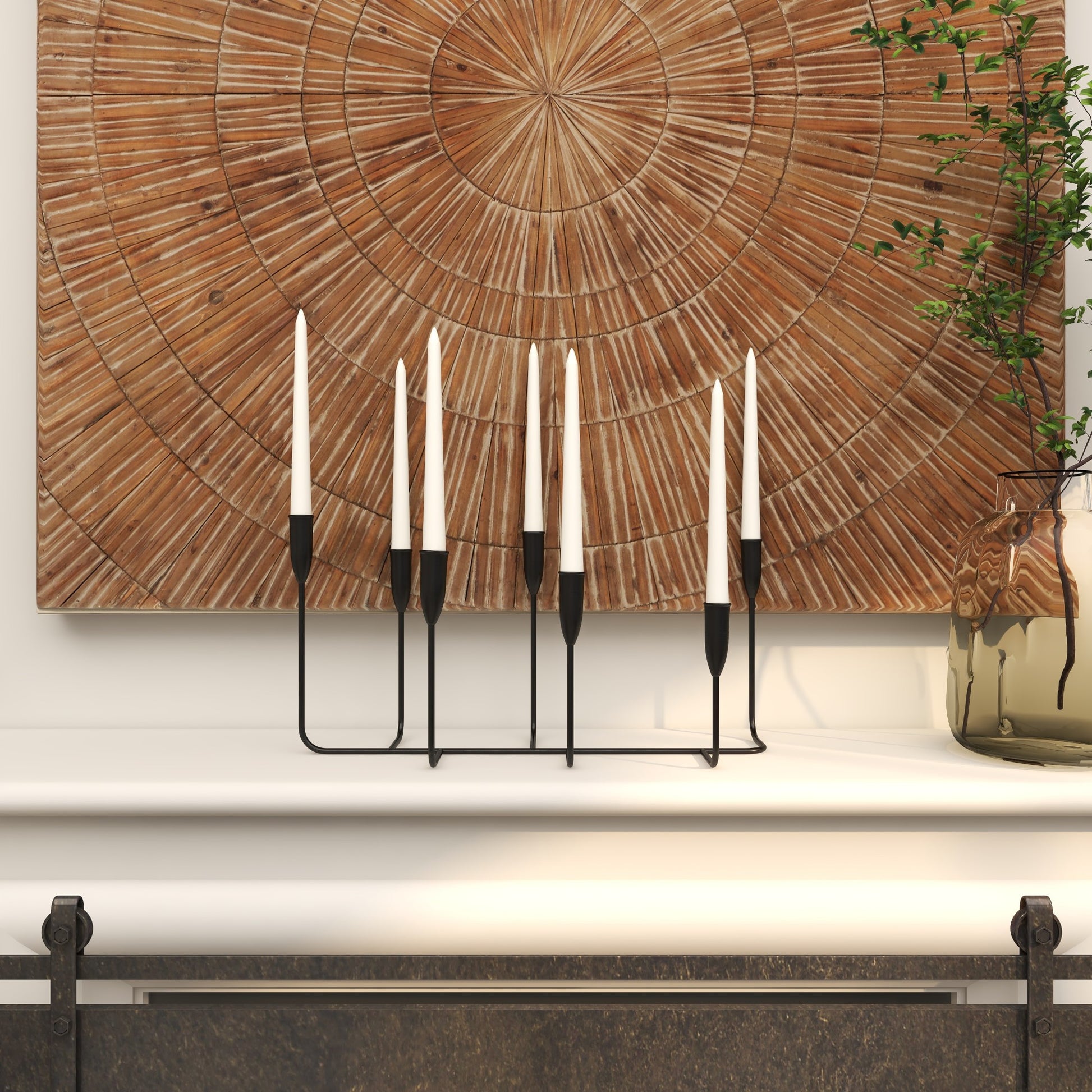 CosmoLiving by Cosmopolitan Metal Long Tapered 7 Holder Decorative Candelabra